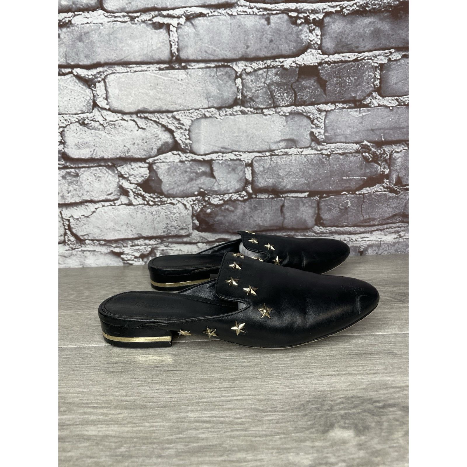 Michael Kors Michael Kors Natasha Admiral Black Leather Studded Stars Poi Size US 5 / IT 35 - 17 Thumbnail