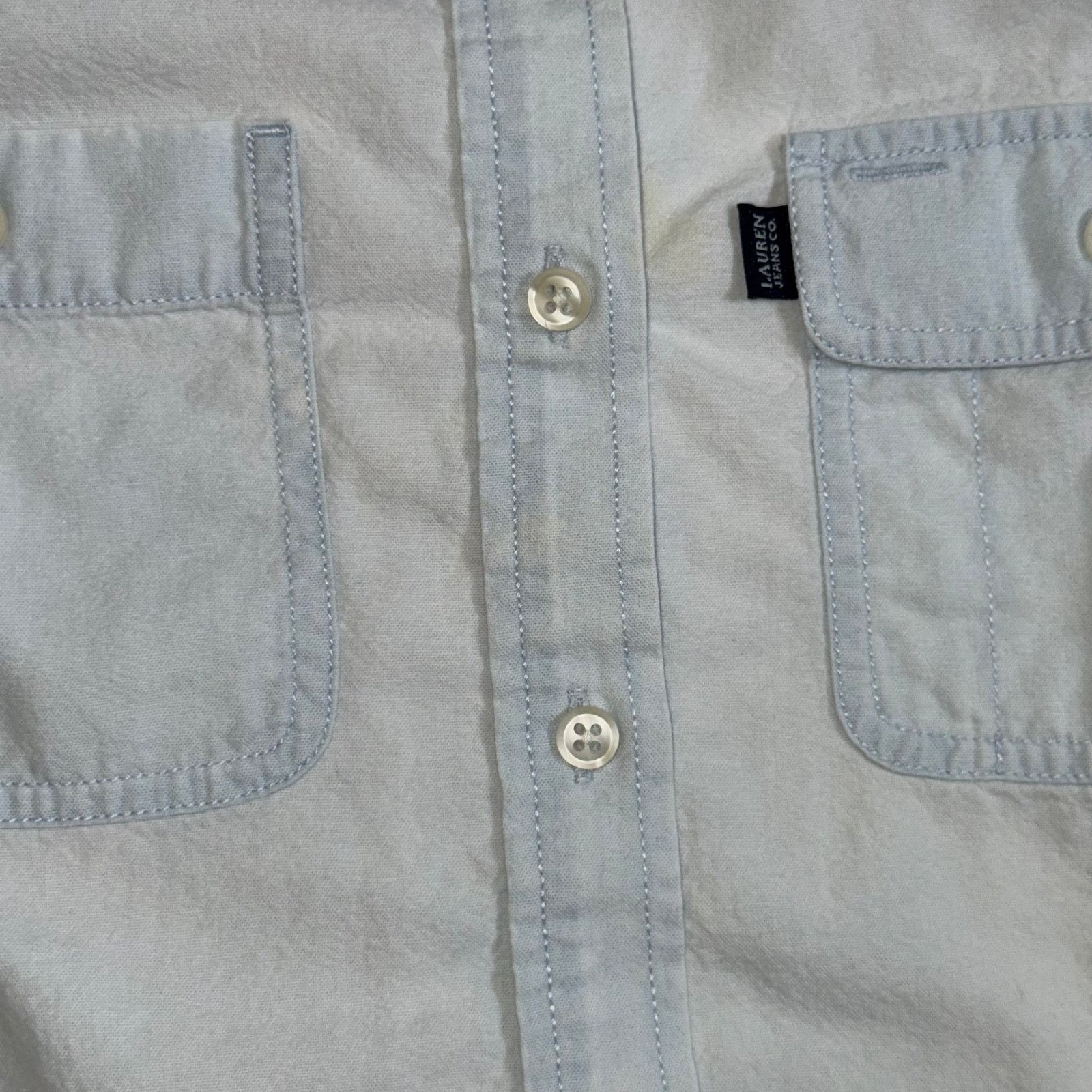 Lauren Ralph Lauren Vtg Ralph Lauren LRL Lt Blue Western Shirt Sz M Hong Kong Size US M / EU 48-50 / 2 - 6 Thumbnail