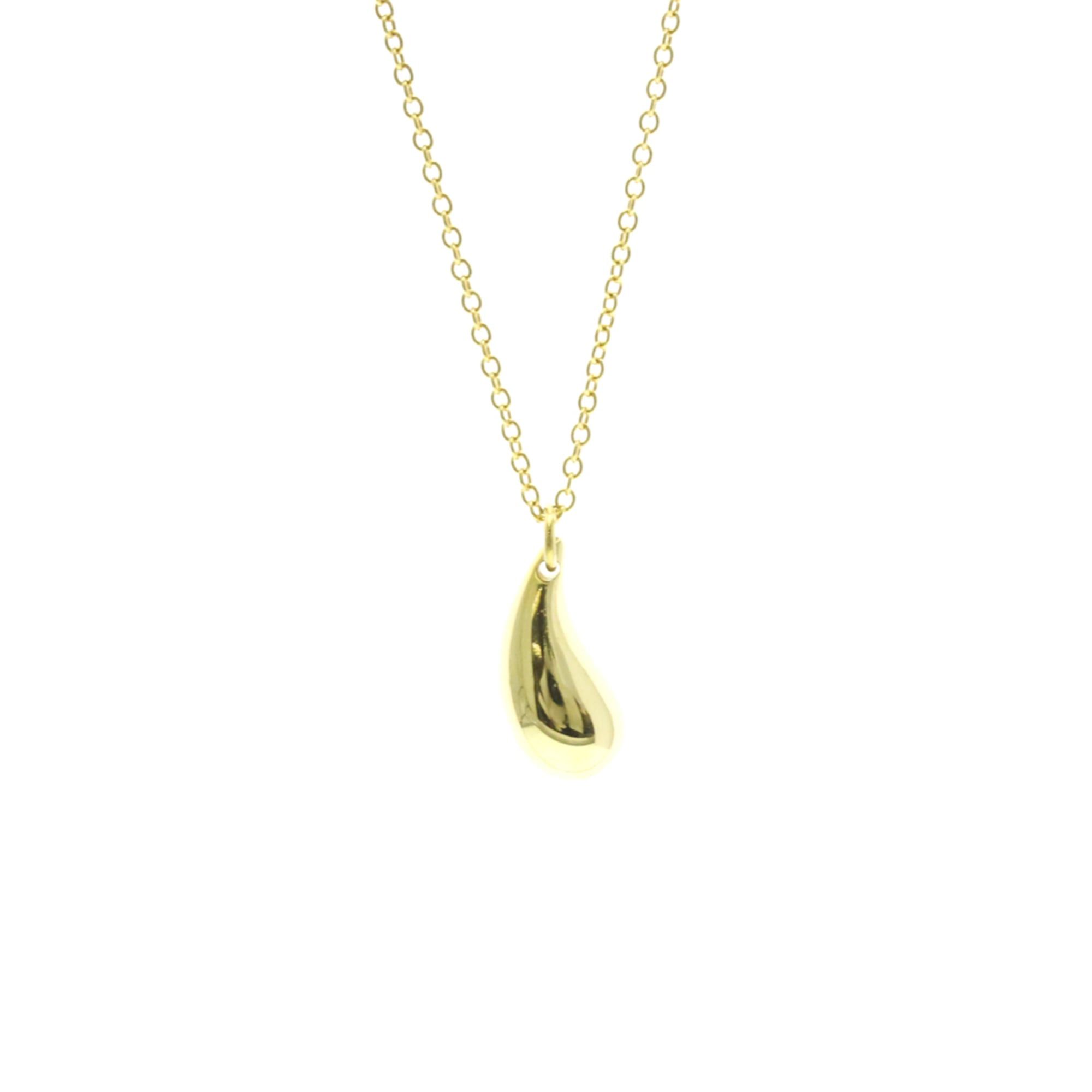 Tiffany & Co. Tiffany Teardrop Necklace Yellow Gold (18K) No Stone Men,Women Fashion Pendant Necklace (Gold) Size ONE SIZE - 1 Thumbnail