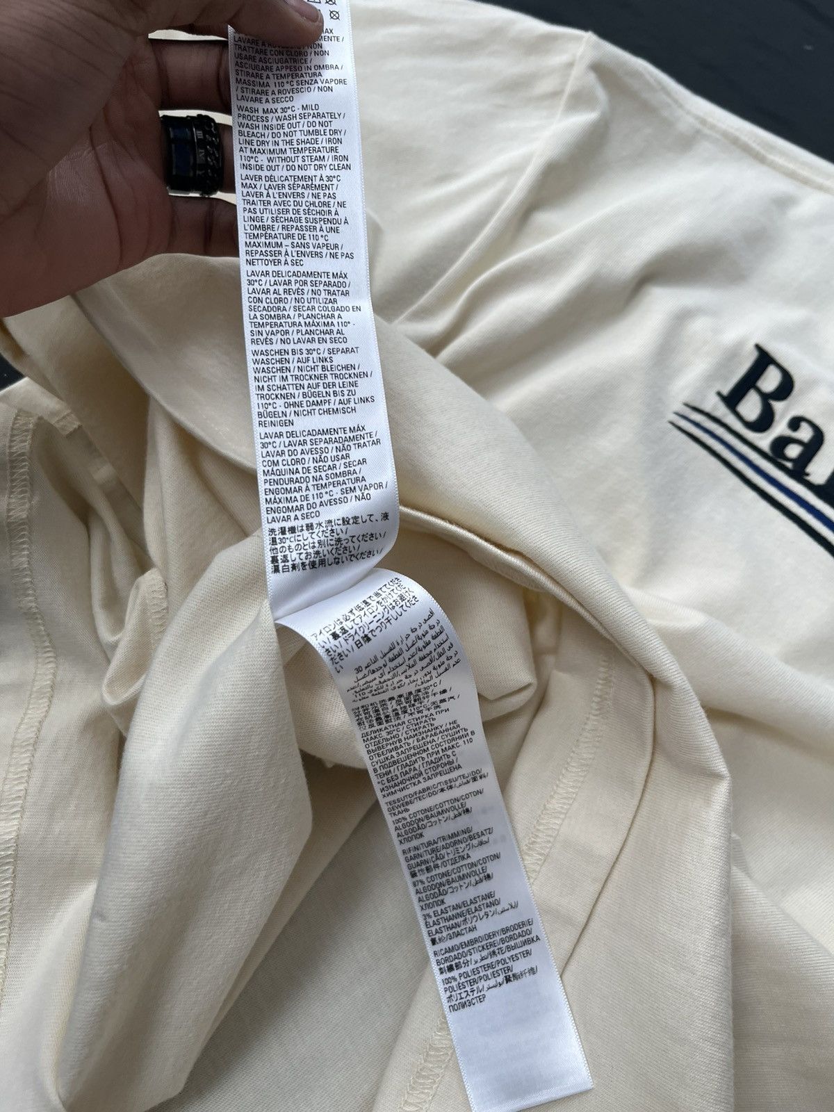 Balenciaga Balenciaga Political Campaign Logo Beige T-Shirt Size US XS / EU 42 / 0 - 6 Thumbnail