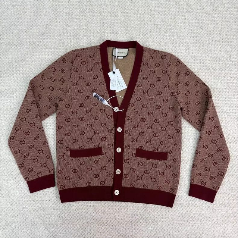 Gucci Gucci Classic old flower logo full printed wool cardigan c Size M / US 6-8 / IT 42-44 - 1 Thumbnail
