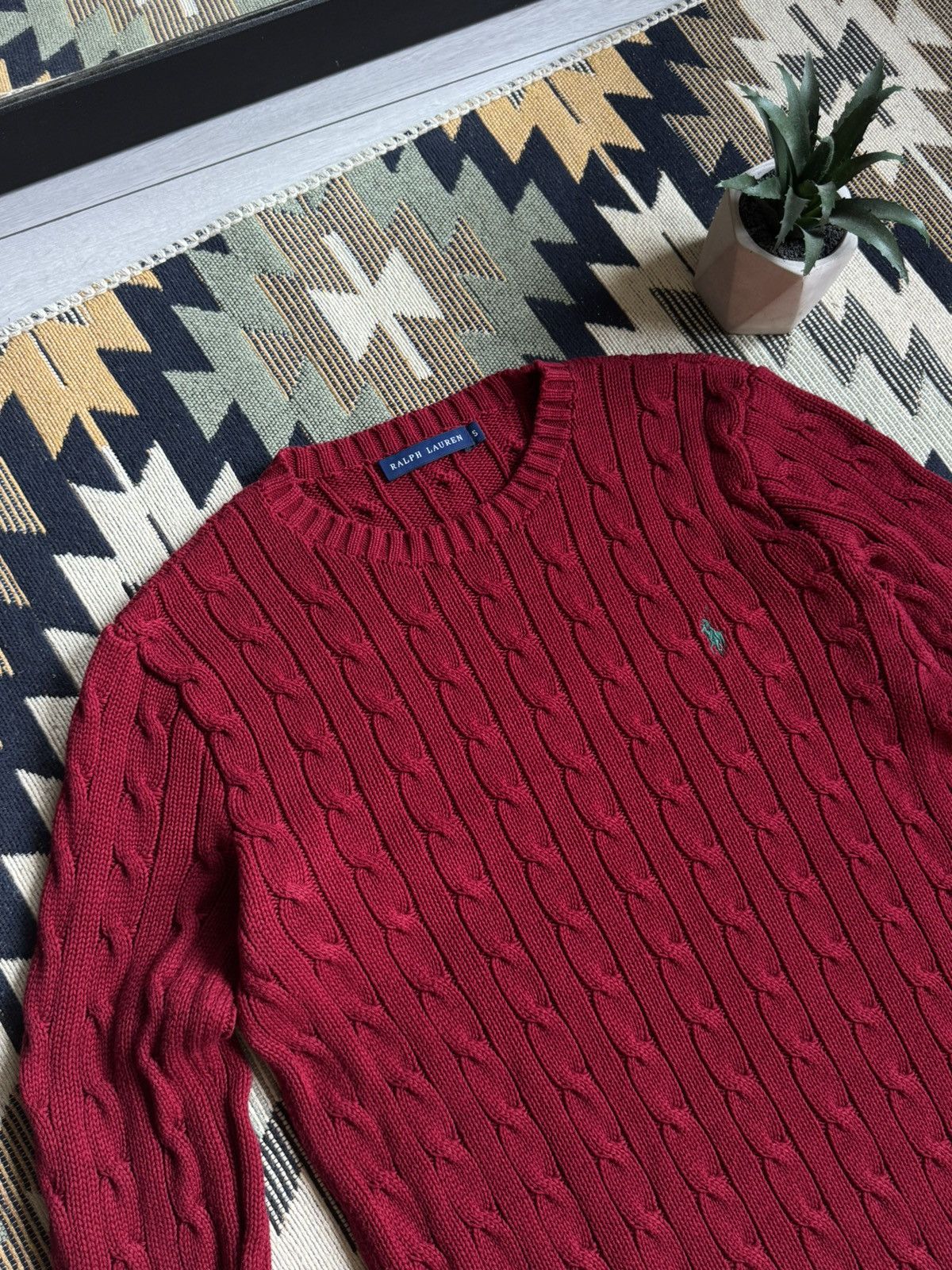 Polo Ralph Lauren Vintage Polo Ralph Lauren Cable Knitted Sweater Size S / US 4 / IT 40 - 4 Thumbnail