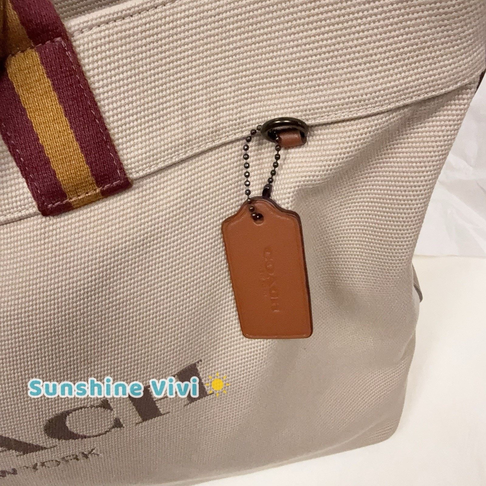 Coach NWT COACH CJ486 Canvas Tote 38 Bag Canvas Leather Black Size ONE SIZE - 2 Thumbnail