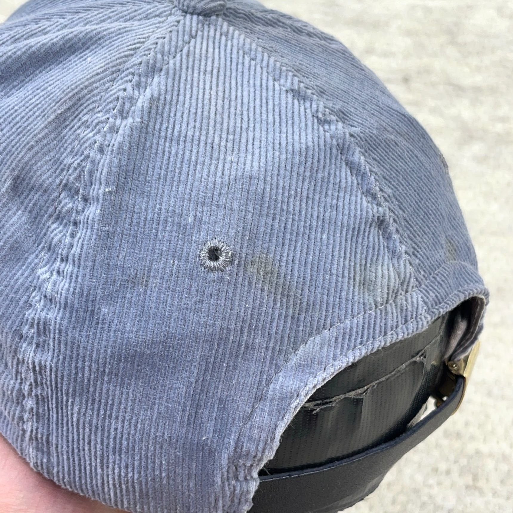 Vintage VINTAGE Ameri Cap Detroit Dissel Har Cap Gray Corduroy Strap back Made In USA Covington Size ONE SIZE - 6 Thumbnail