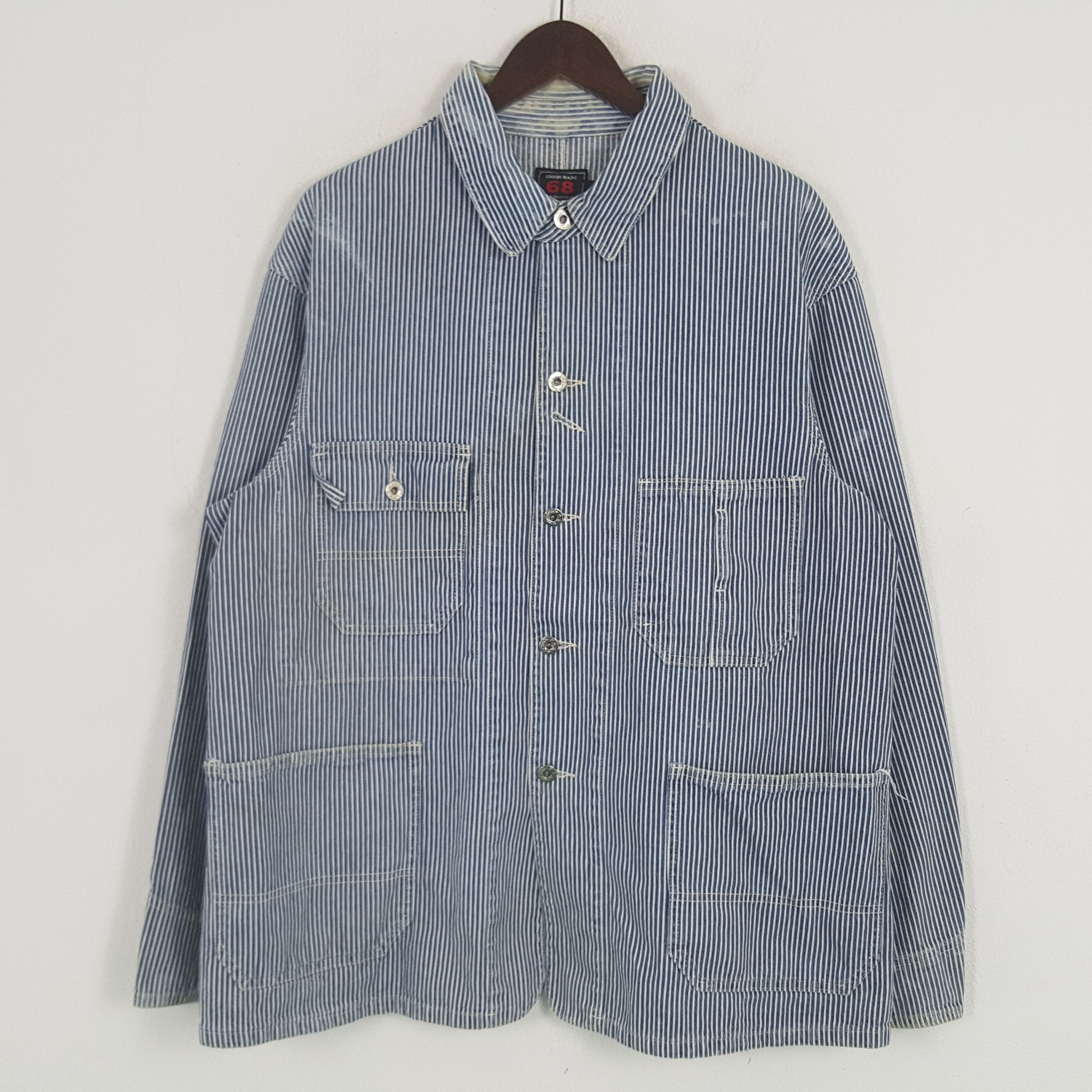 Vintage Vintage Union Made Custom Logo Striped Jacket Size US L / EU 52-54 / 3 - 3 Thumbnail