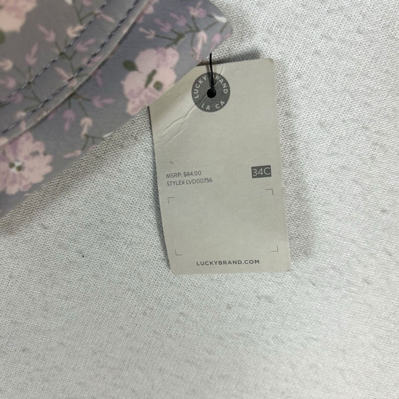 Lucky Brand Lucky Brand Light Lift Demi Underwire Bra 34C Floral Women's Panties Cup Size C Size ONE SIZE - 4 Thumbnail
