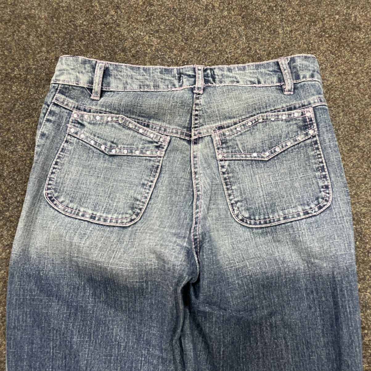 Vintage Vintage Y2K Baggy Wide Leg Jeans Washed Blue 90s Skate Logo Size 34" / US 12 / IT 48 - 3 Thumbnail