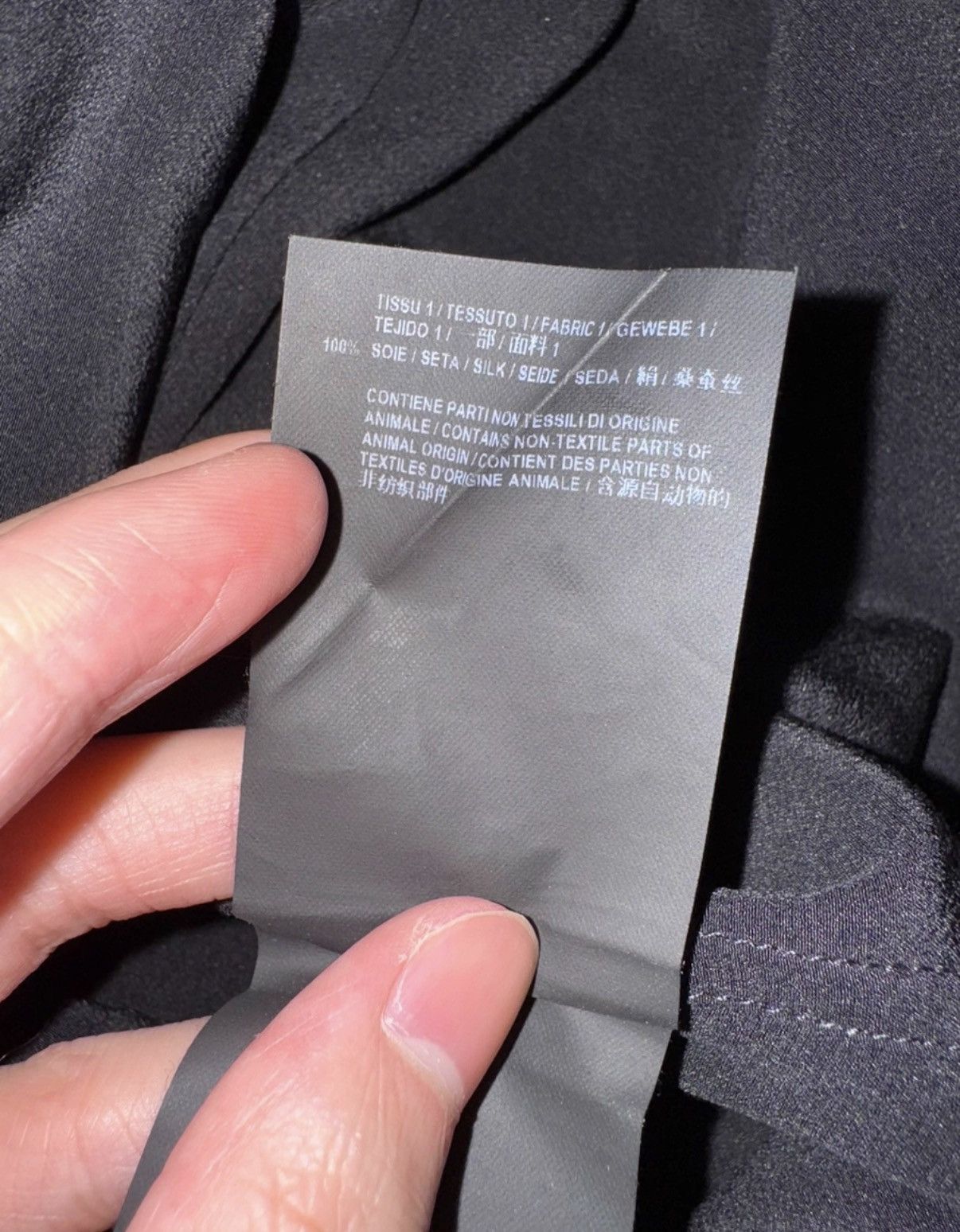 Saint Laurent Paris Saint Laurent (SLP) 18FW Matte Silk Satin Basic Black Shirt Size US XS / EU 42 / 0 - 6 Thumbnail