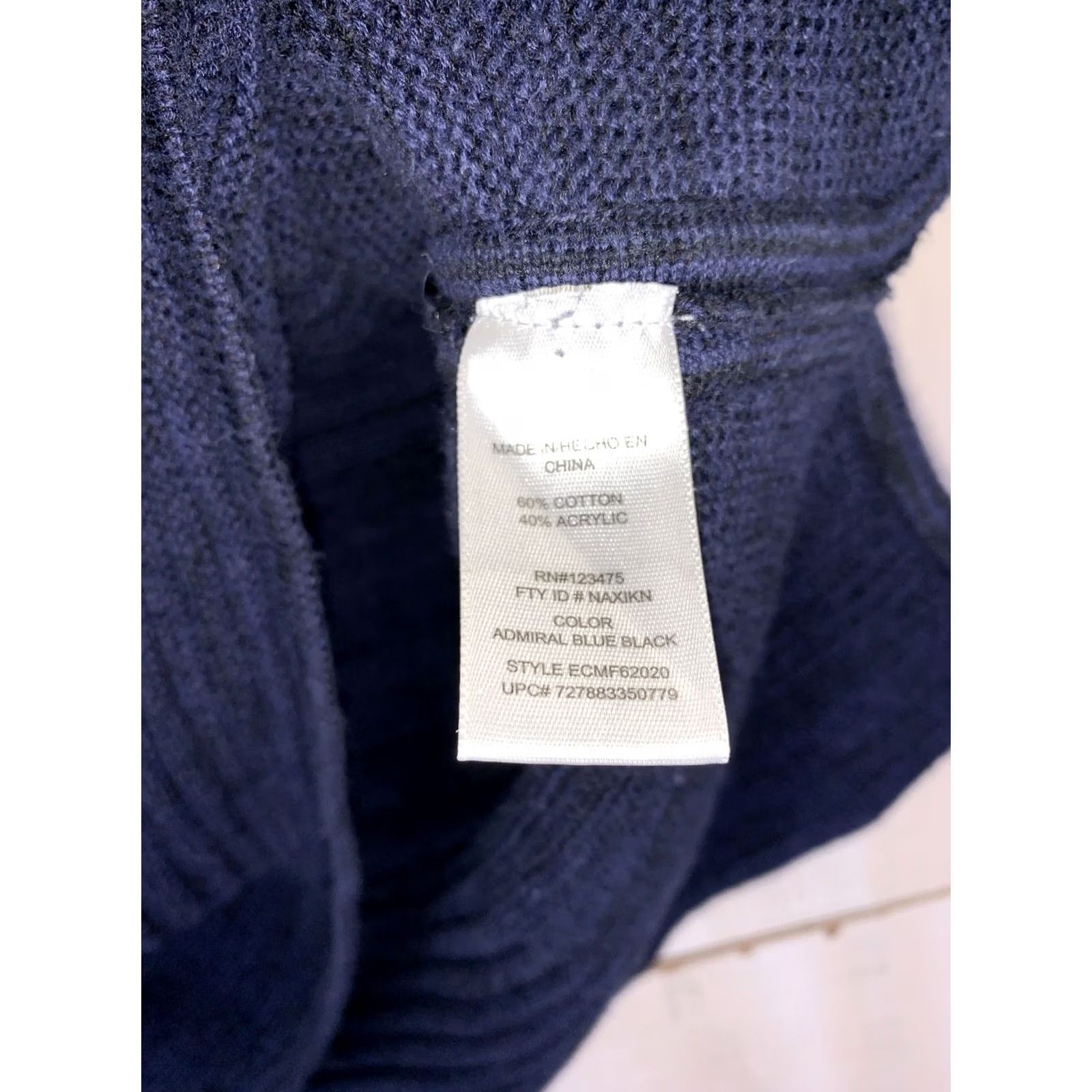 Ellen Tracy VINTAGE Ellen Tracy Women’s Sweater Top Knit V-Neck Blue/Black S -4145 Size S / US 4 / IT 40 - 3 Thumbnail