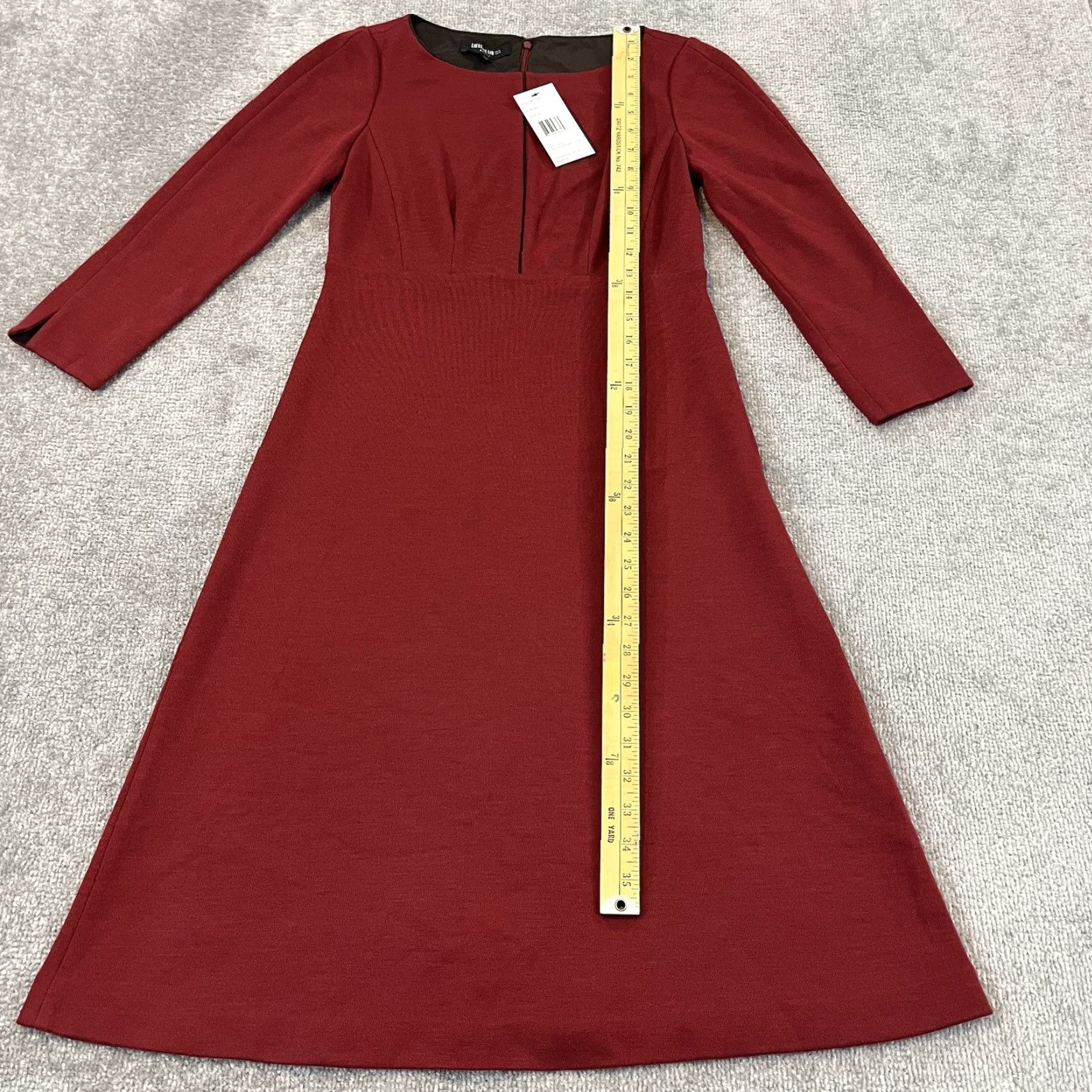 Lilly Pulitzer LAFAYETTE 148 Dress Womens Size 4 Auburn Red Mid Length Knee Wool 3/4 Sleeve Pullover Round Neck Size L / US 10 / IT 46 - 5 Thumbnail