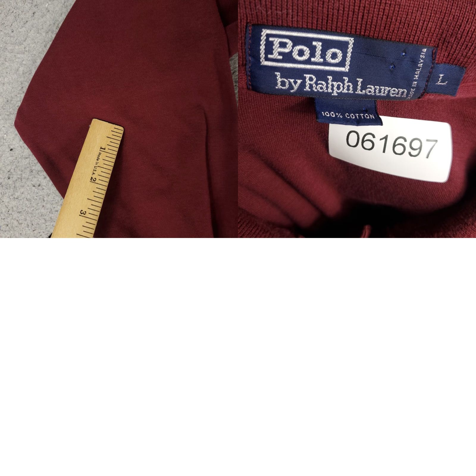Ralph Lauren VINTAGE Ralph Lauren Polo Shirt Men Size Large Red Cotton Casual Long Sleeve Golf Mens Size US L / EU 52-54 / 3 - 8 Thumbnail