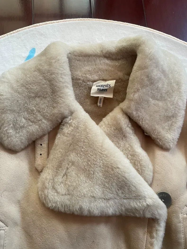 Hermes Hermes Autumn and Winter Leather and Fur Integrated Coat Size XXS / US 00 / IT 34 - 2 Thumbnail