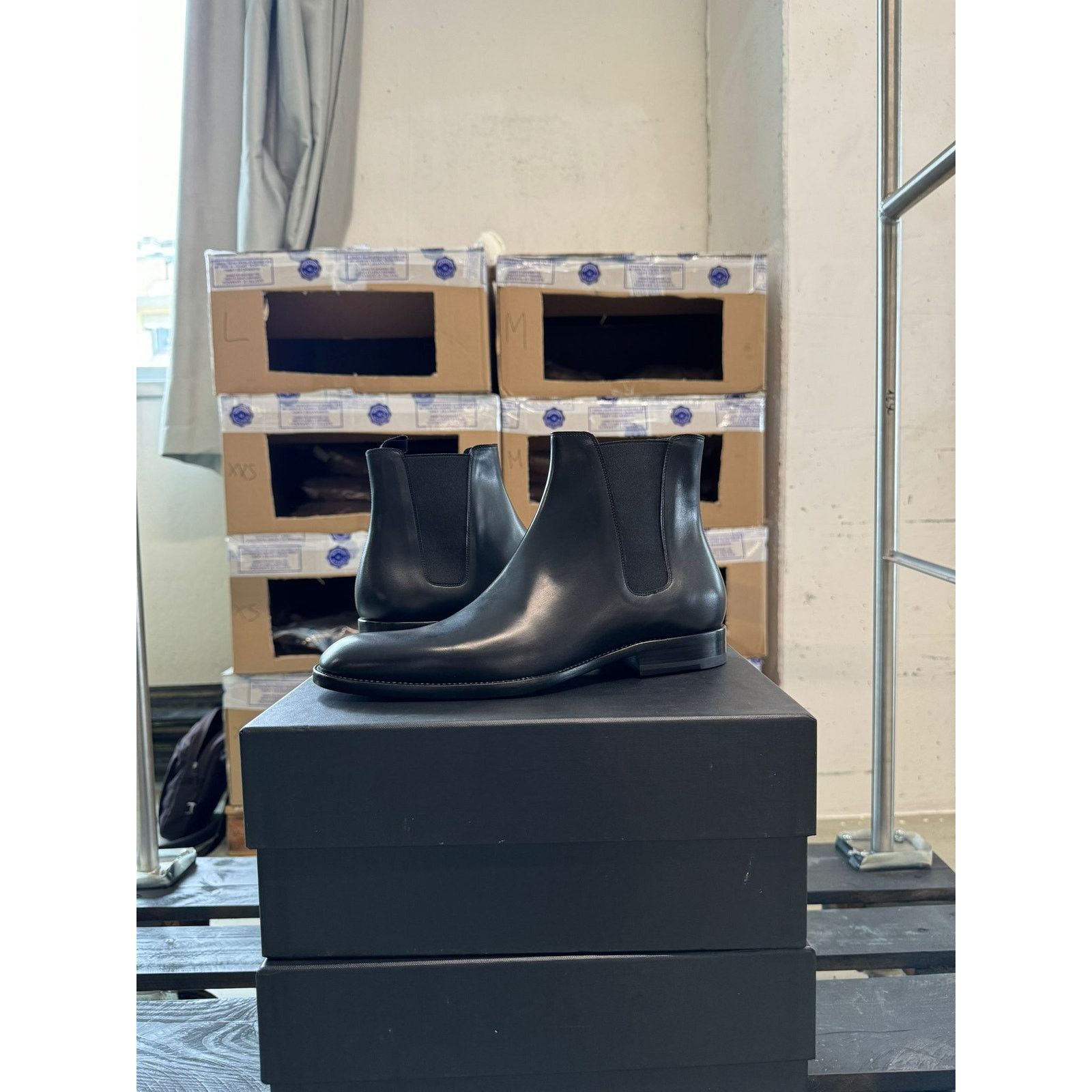 Saint Laurent Paris o1alsimx924 315320 Wyatt Chelsea Boots in Black Size US 7.5 / EU 40-41 - 11 Thumbnail