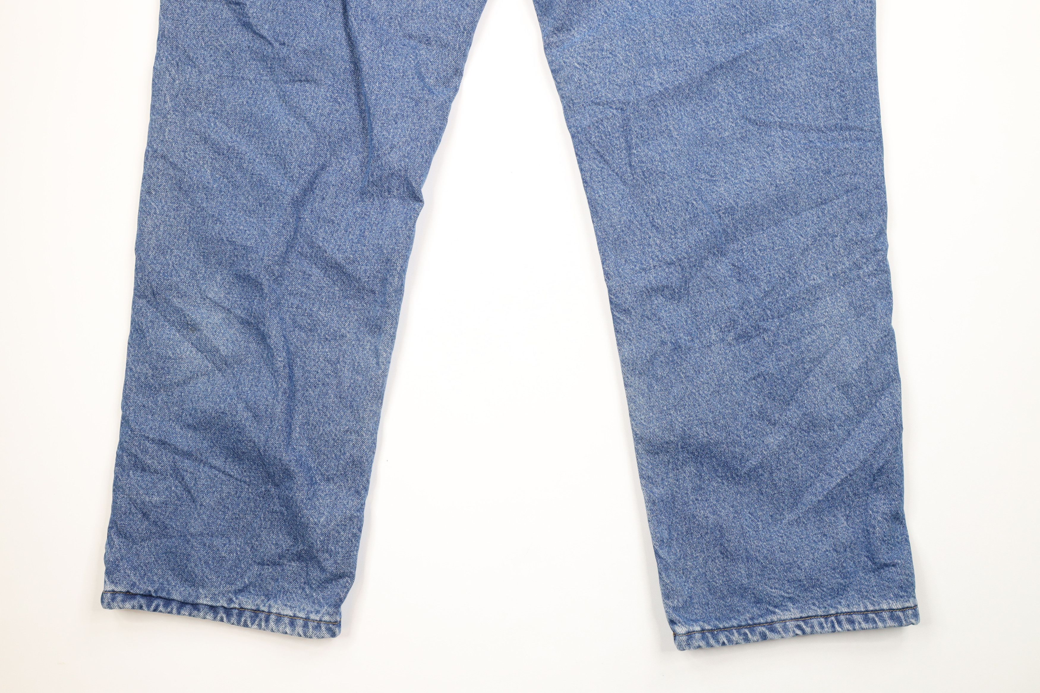 Carhartt × Vintage Vintage Carhartt Fleece Lined Relaxed Fit Denim Jeans Blue Size US 38 / EU 54 - 12 Thumbnail