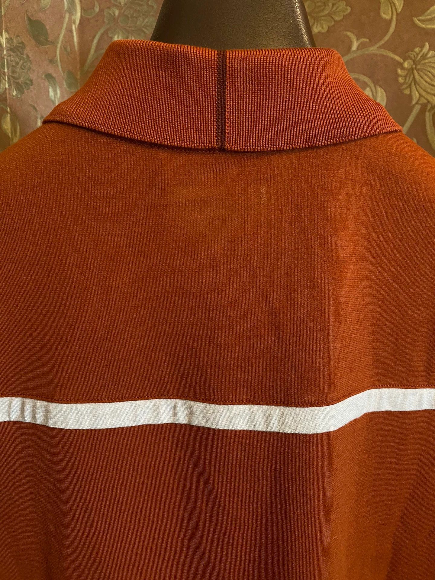 Loro Piana LORO PIANA Men's S Orange Knit Polo Shirt Size US S / EU 44-46 / 1 - 4 Thumbnail