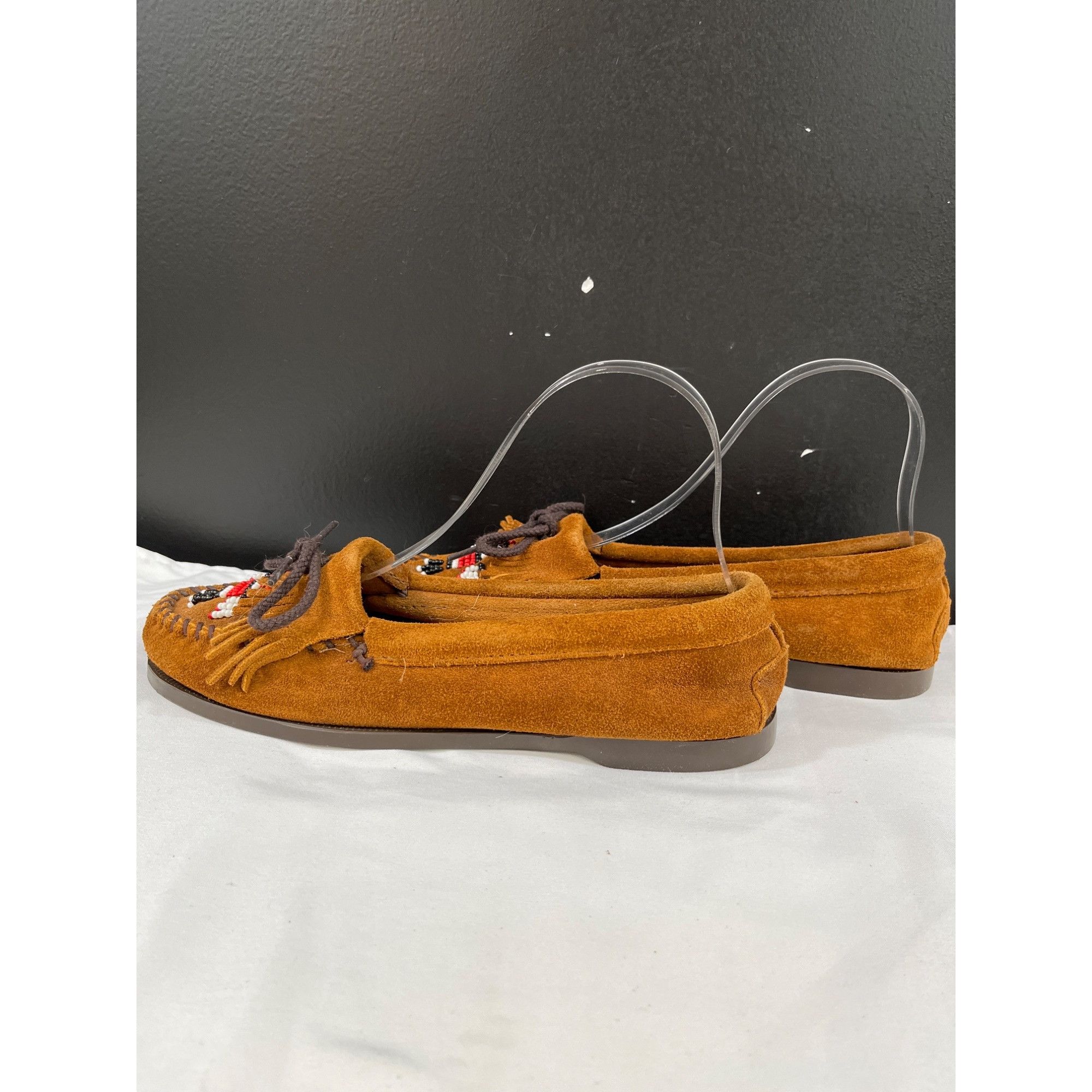 Minnetonka Minnetonka Moccasin Women's Brown Leather Loafers Size 7 SKU Size US 7 / IT 37 - 4 Thumbnail