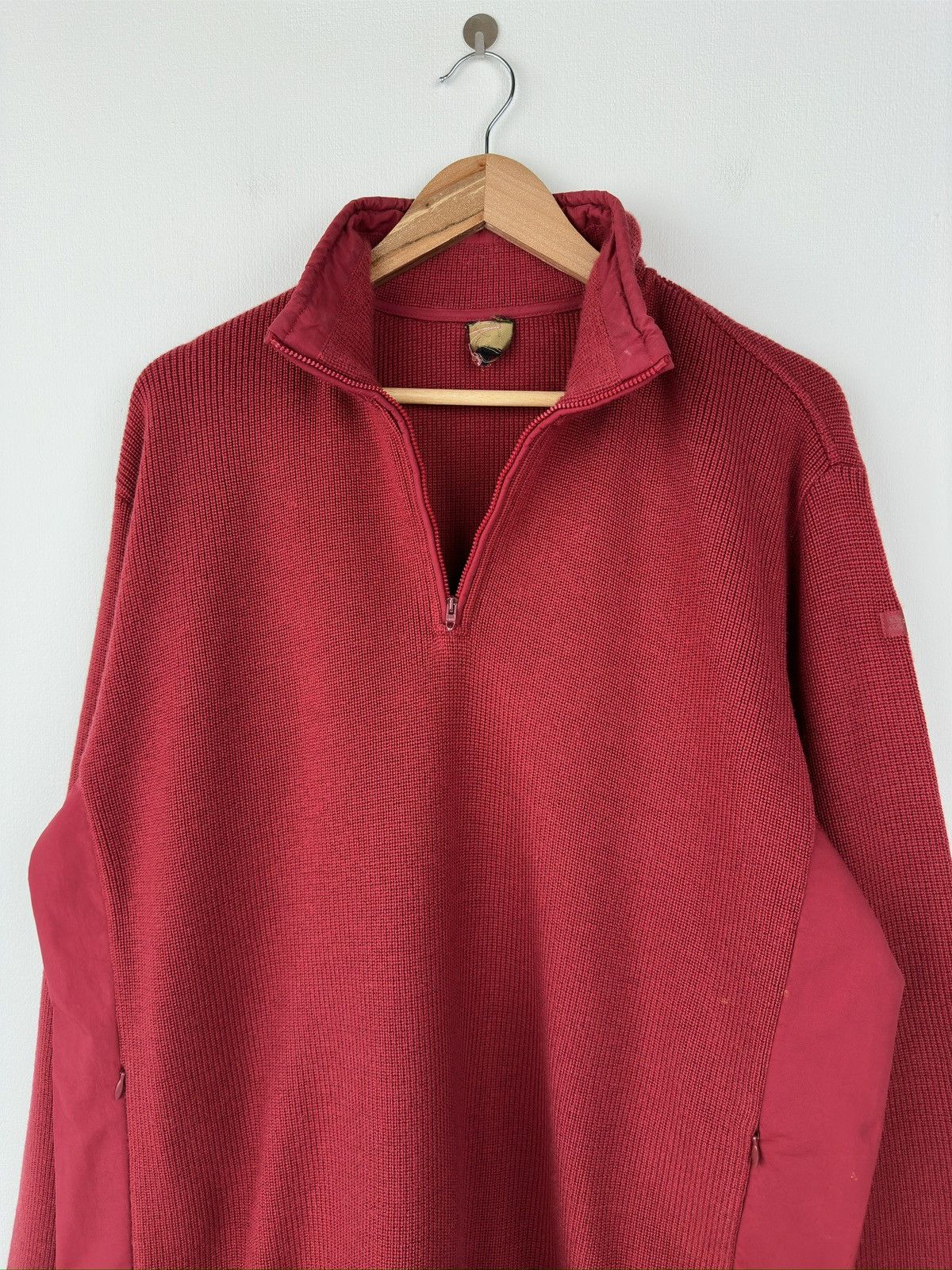 Paul & Shark Vintage PAUL & SHARK ⚓️ 1/4 Zip Wool Sweater Red Men’s Size US XL / EU 56 / 4 - 3 Thumbnail