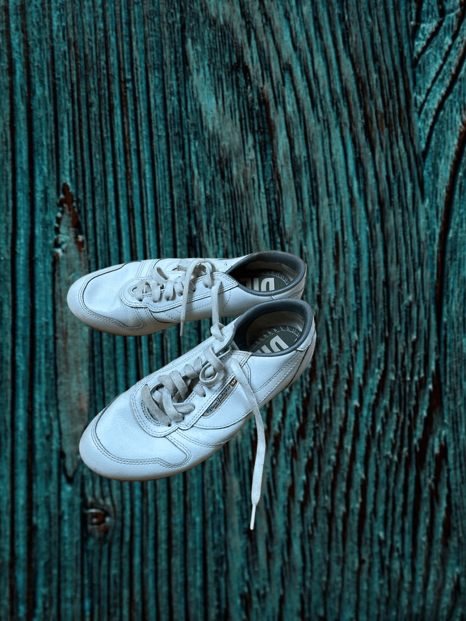 Streetwear White Sneakears Diesel Logo Vintage