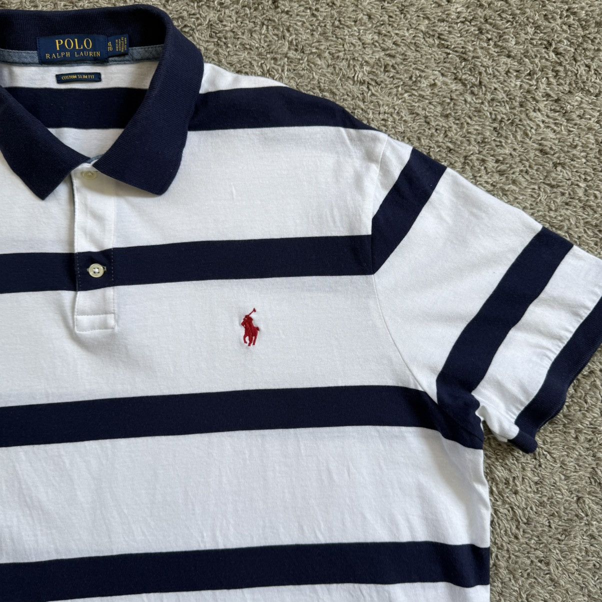 Polo Ralph Lauren 🔴Polo Ralph Lauren Shirt Size XL White Blue Stripes Pony Size US XL / EU 56 / 4 - 9 Thumbnail