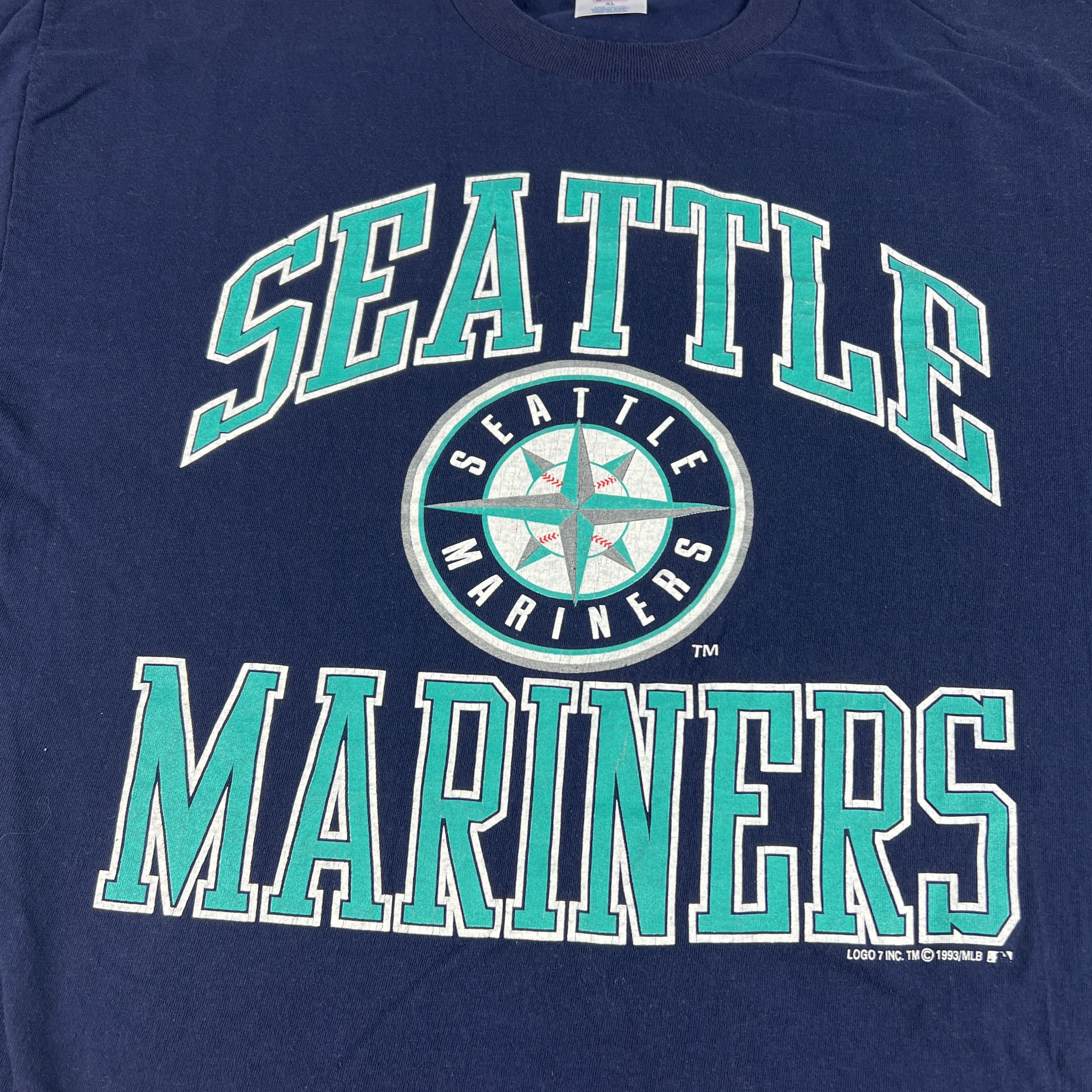 Logo 7 × MLB × Vintage VTG 90s MLB Seattle Mariners Shirt Faded Short Sleeve Tee Size US L / EU 52-54 / 3 - 2 Thumbnail