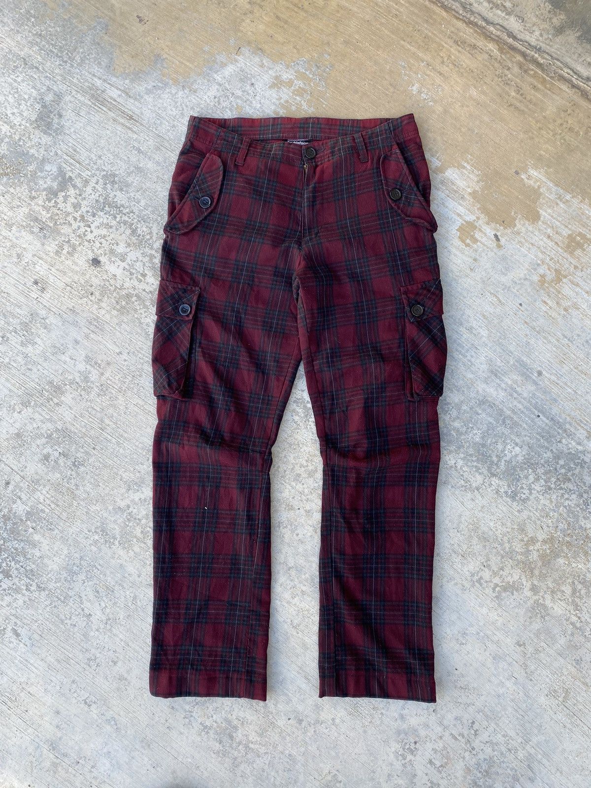 If Six Was Nine Double focus checkered punk cargo pants Size US 31 - 1 Thumbnail