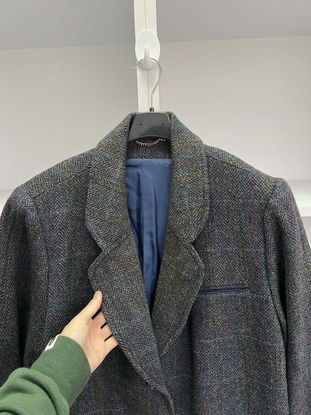 Harris Tweed × Vintage Vintage Harris Tweed Wool Old Money Style Blazer Jacket Size 42R - 6 Thumbnail