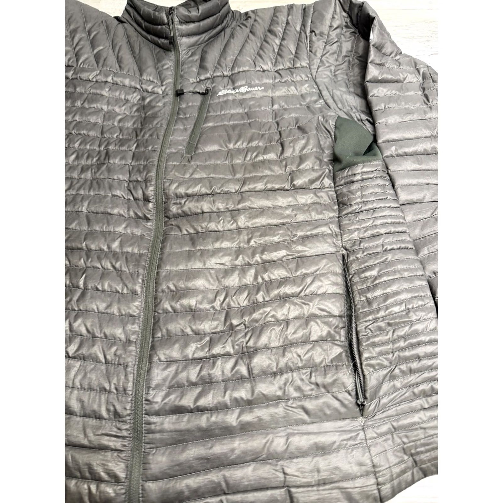 Eddie Bauer Eddie Bauer First Ascent Mens XLT Gray Stormdown 800 Thin Puffer Jacket Zip Up Jacket Men Gray Stormdown 800 Thin Puffer Zip Up XSlt? Size US XL / EU 56 / 4 - 4 Thumbnail