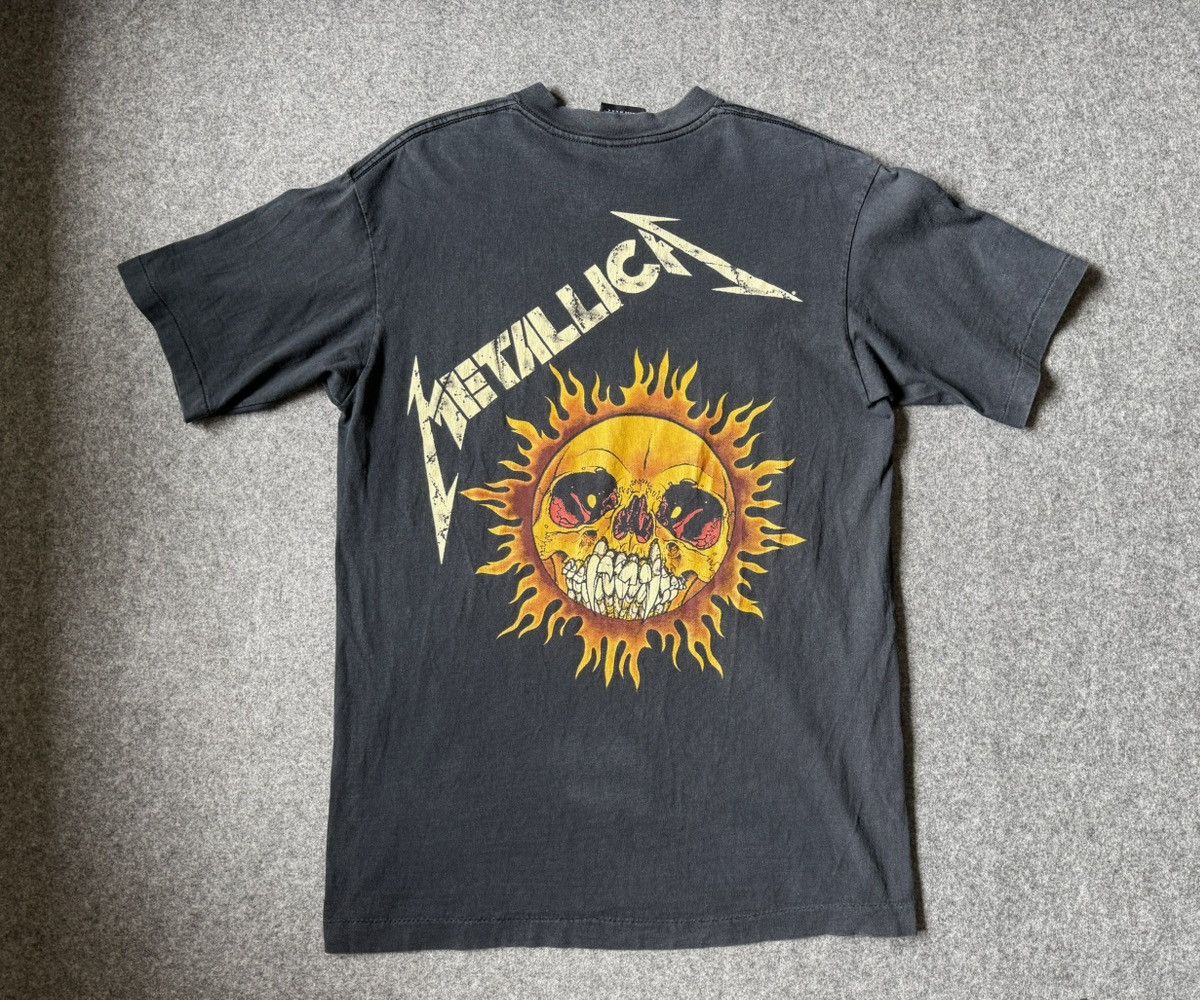 Band Tees 90s vintage METALLICA FLAMMING SKULL Size US L / EU 52-54 / 3 - 2 Thumbnail