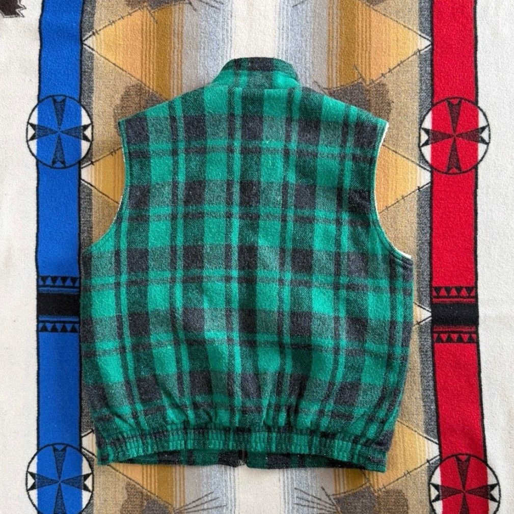 Vintage VINTAGE Northern Summit Vest Plaid Wool Lined 80s Green Size L Men Outer Sherpa Winter Size US L / EU 52-54 / 3 - 4 Thumbnail