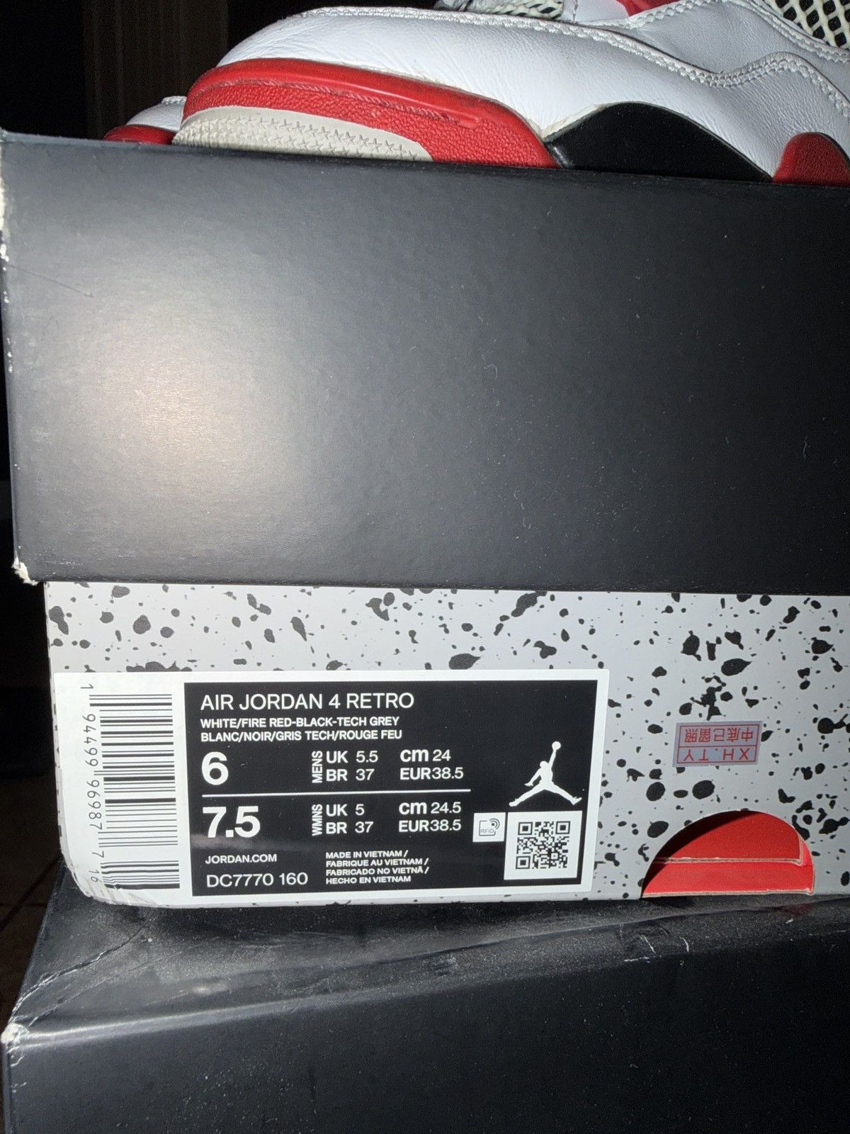 Jordan Brand Jordan 4 Fire Reds Size US 6 / EU 39 - 5 Thumbnail