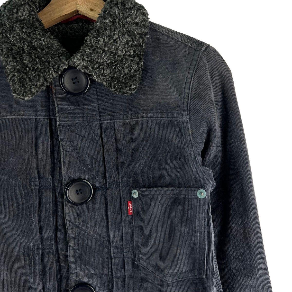 Japanese Brand 🔥VINTAGE TRUCKER DENIM JACKET LEVI’S MINK FUR LINING Size M / US 6-8 / IT 42-44 - 5 Thumbnail