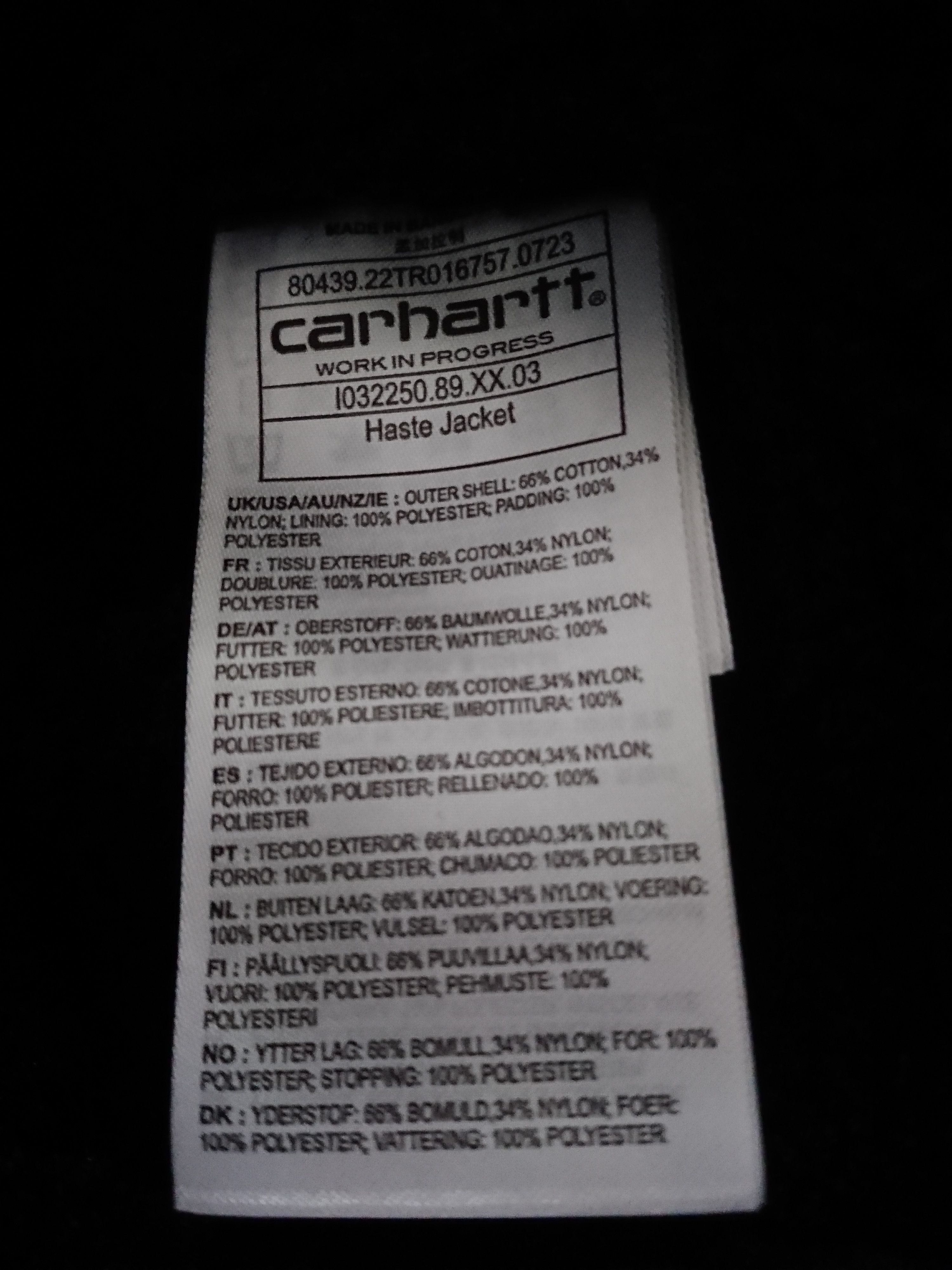 Carhartt Wip Haste Military Jacket, M-65 Field Jacket Size US L / EU 52-54 / 3 - 5 Thumbnail