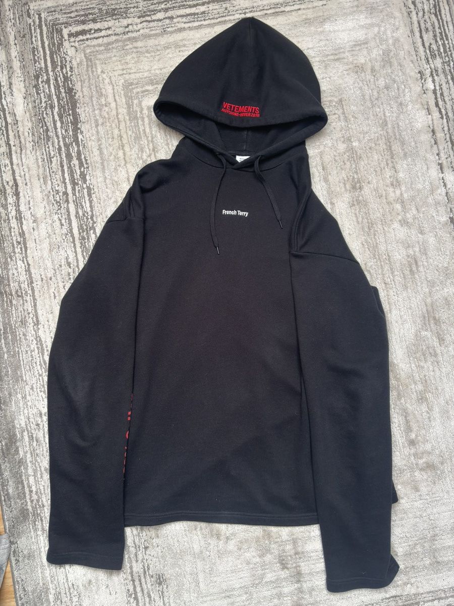 Vetements French Terry Hoodie | Grailed