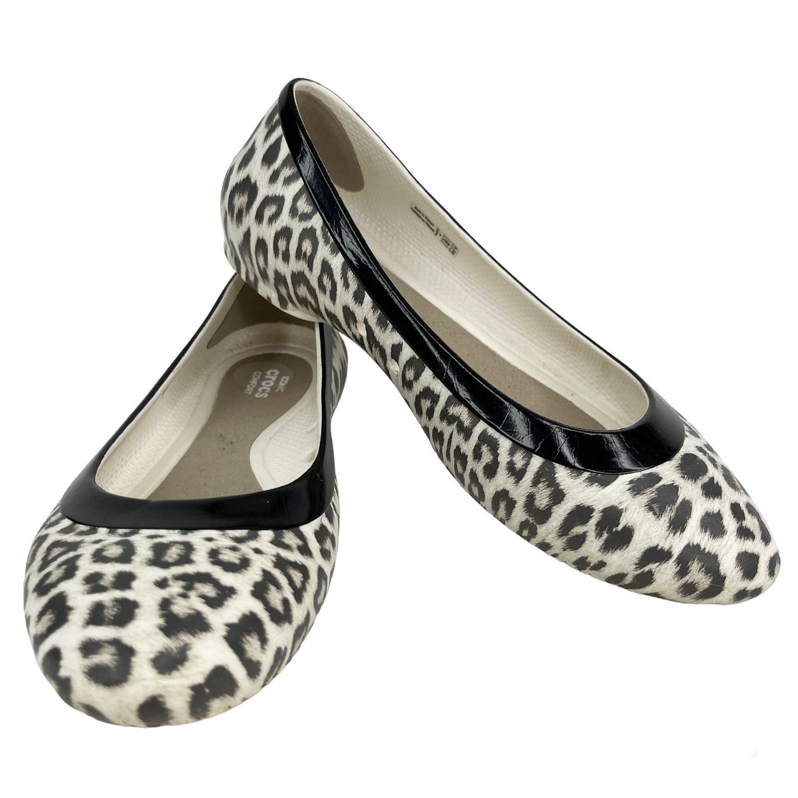 Crocs Crocs Lina Ballet Flats 6 Leopard Cream Black Size US 6 / IT 36 - 1 Thumbnail