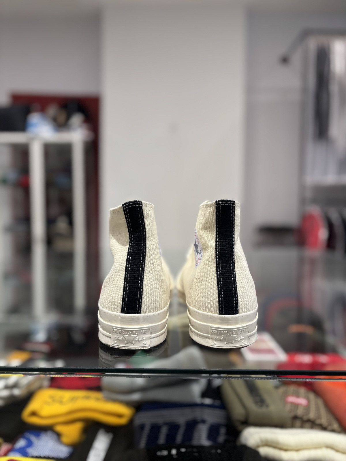 Comme des Garcons Converse Chuck Taylor All Star 70 Hi CDG PLAY White Size US 10 / EU 43 - 4 Thumbnail