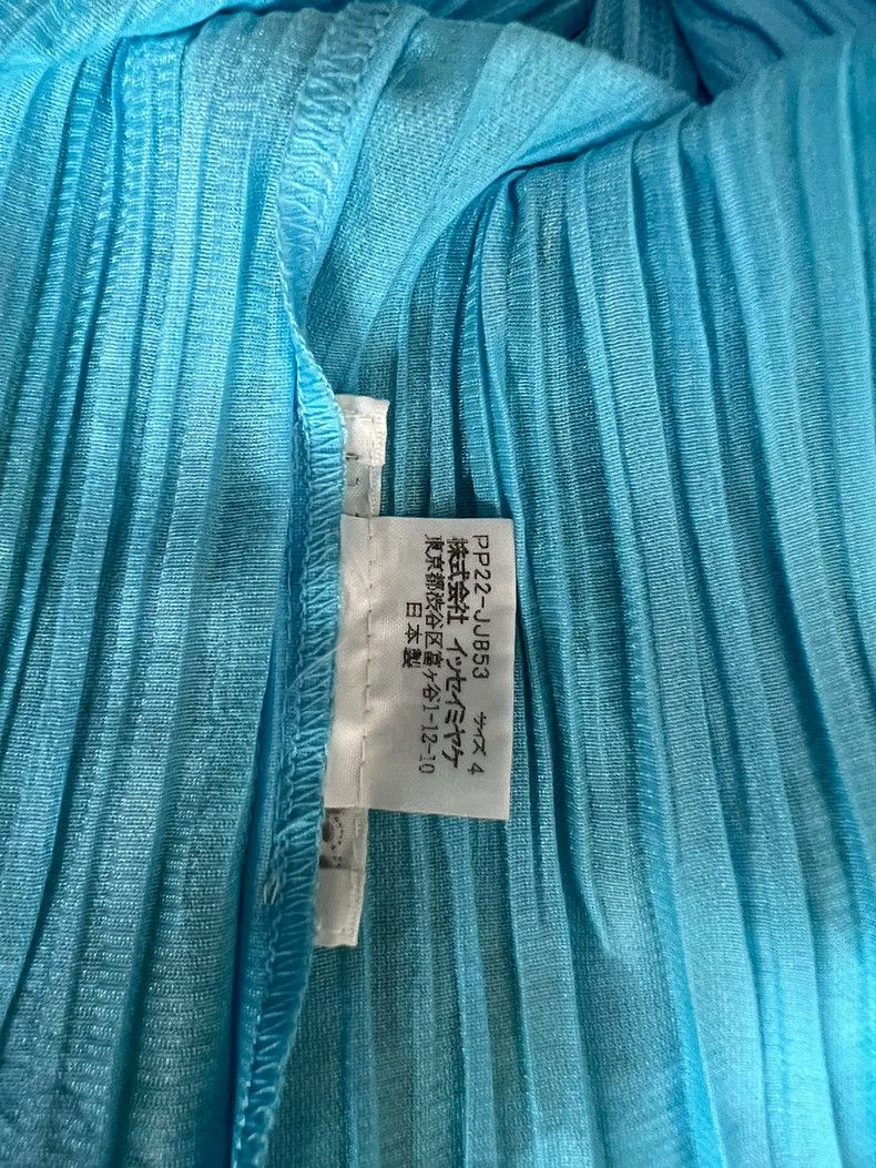 Issey Miyake Issey Miyake size:4 Blue pleated long-sleeved shirt Size L / US 10 / IT 46 - 5 Thumbnail