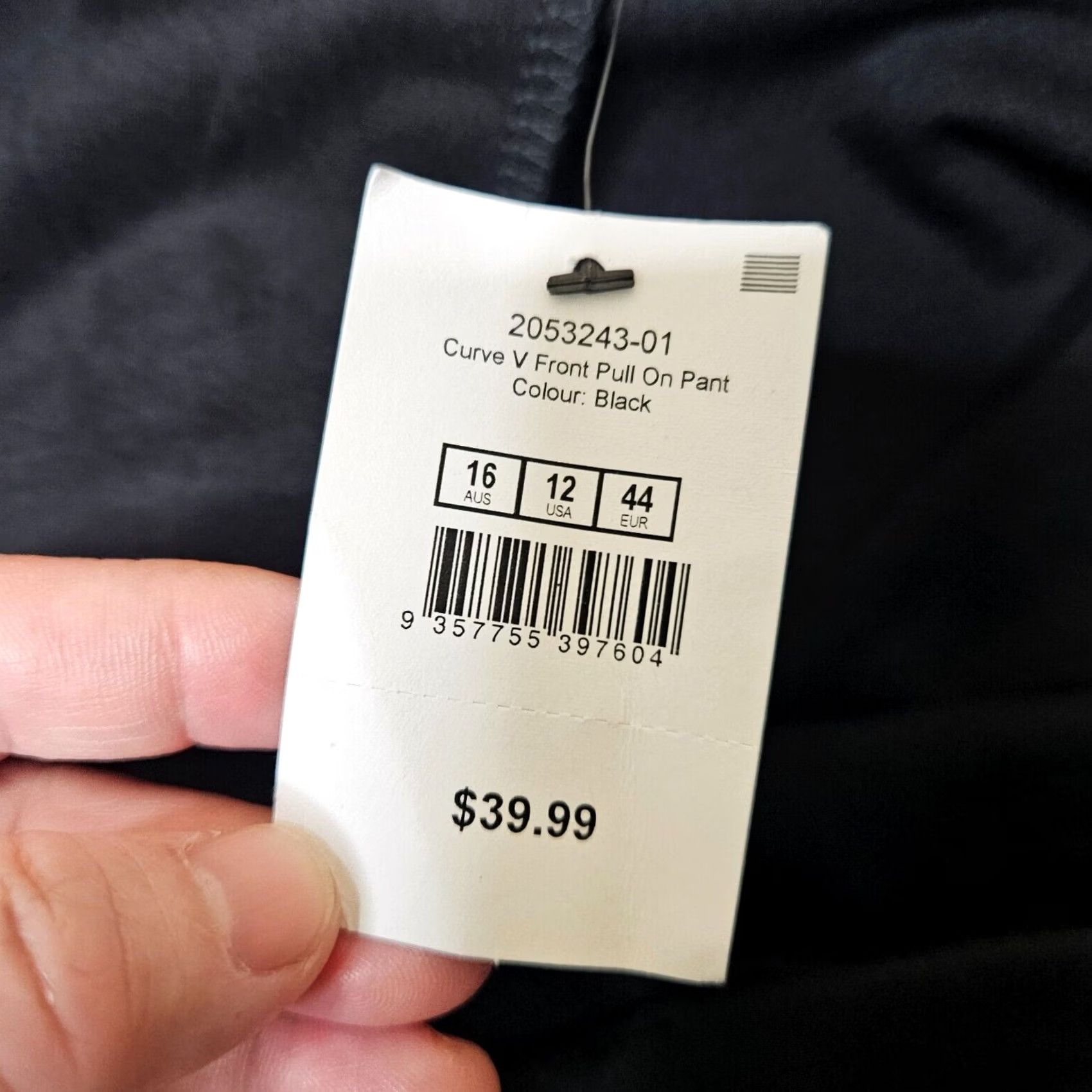 Cotton On Cotton On Women's black knit Curve V Front Pull On pant Size 12 NEW Size 34" / US 12 / IT 48 - 4 Thumbnail