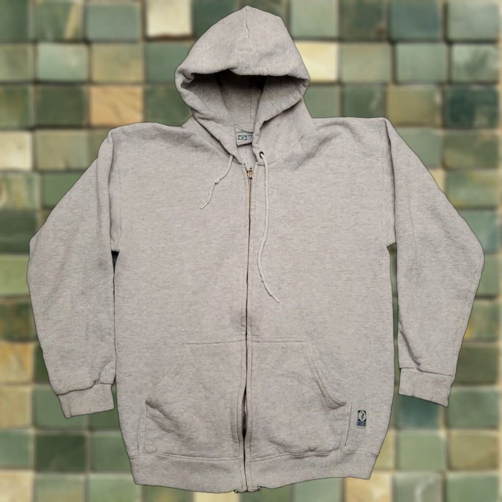 Vintage VINTAGE Discus Hoodie Shirt Mens M Gray Full Zip Sweatshirt Made in USA Size US M / EU 48-50 / 2 - 1 Thumbnail