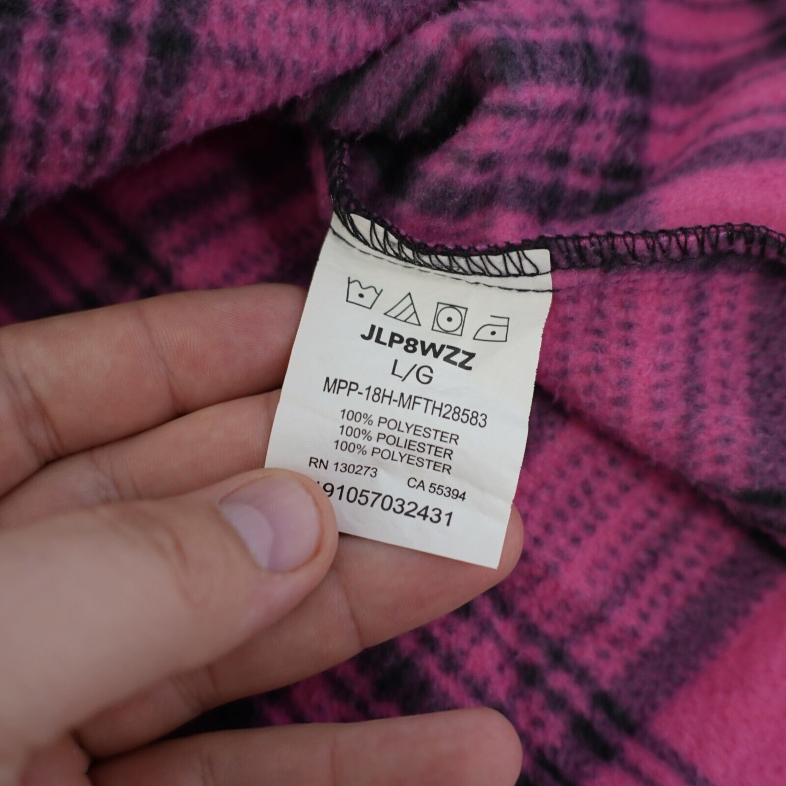 Lee Lee Riders Pink Plaid Flannel Large Button Front Collared Sh Size L / US 10 / IT 46 - 8 Thumbnail