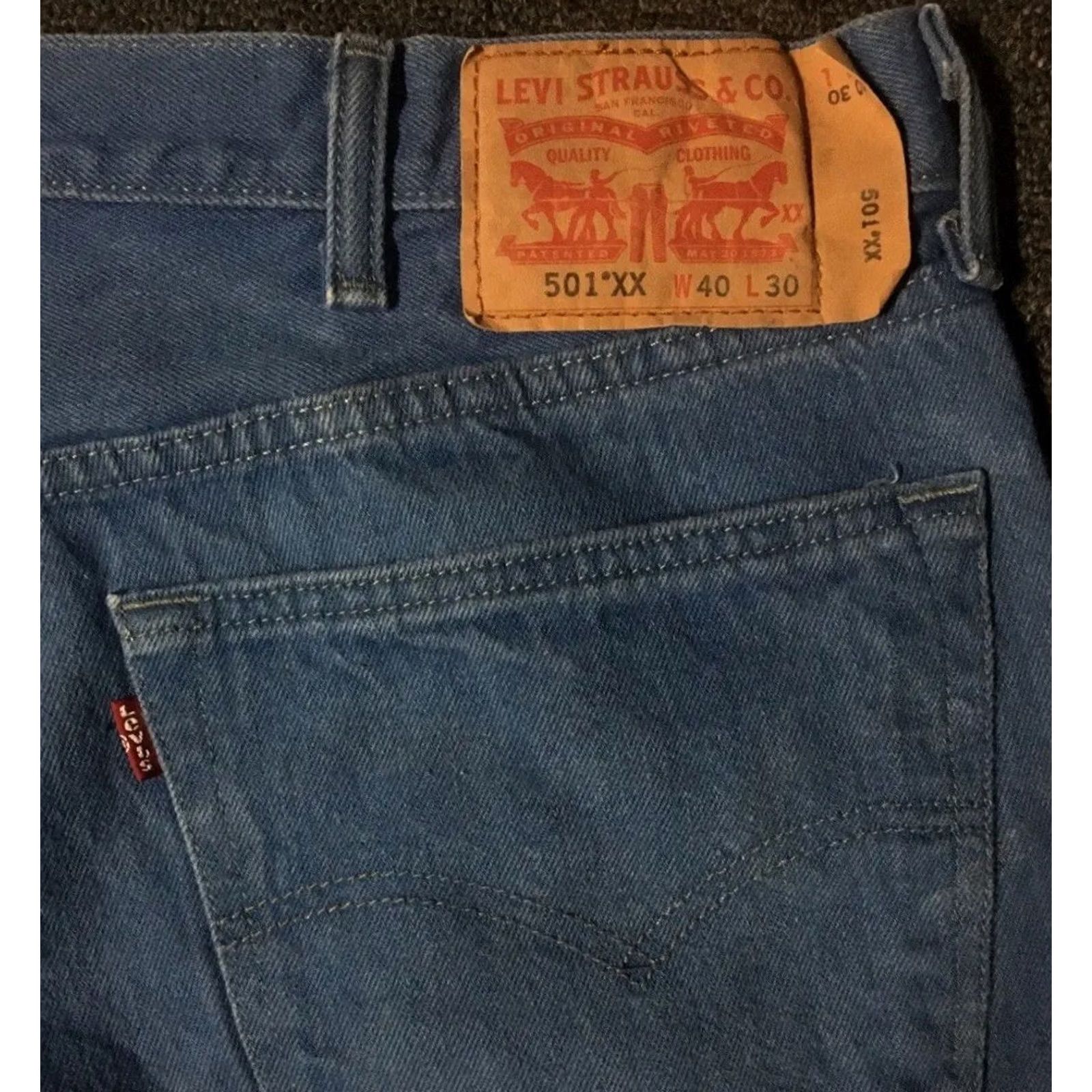 Levi's Levi's 501XX Faded Button Fly Jeans 38 Jeans Men Blue Denim Distressed 90s Vintage Straight Jeans Mens Size US 38 / EU 54 - 3 Thumbnail
