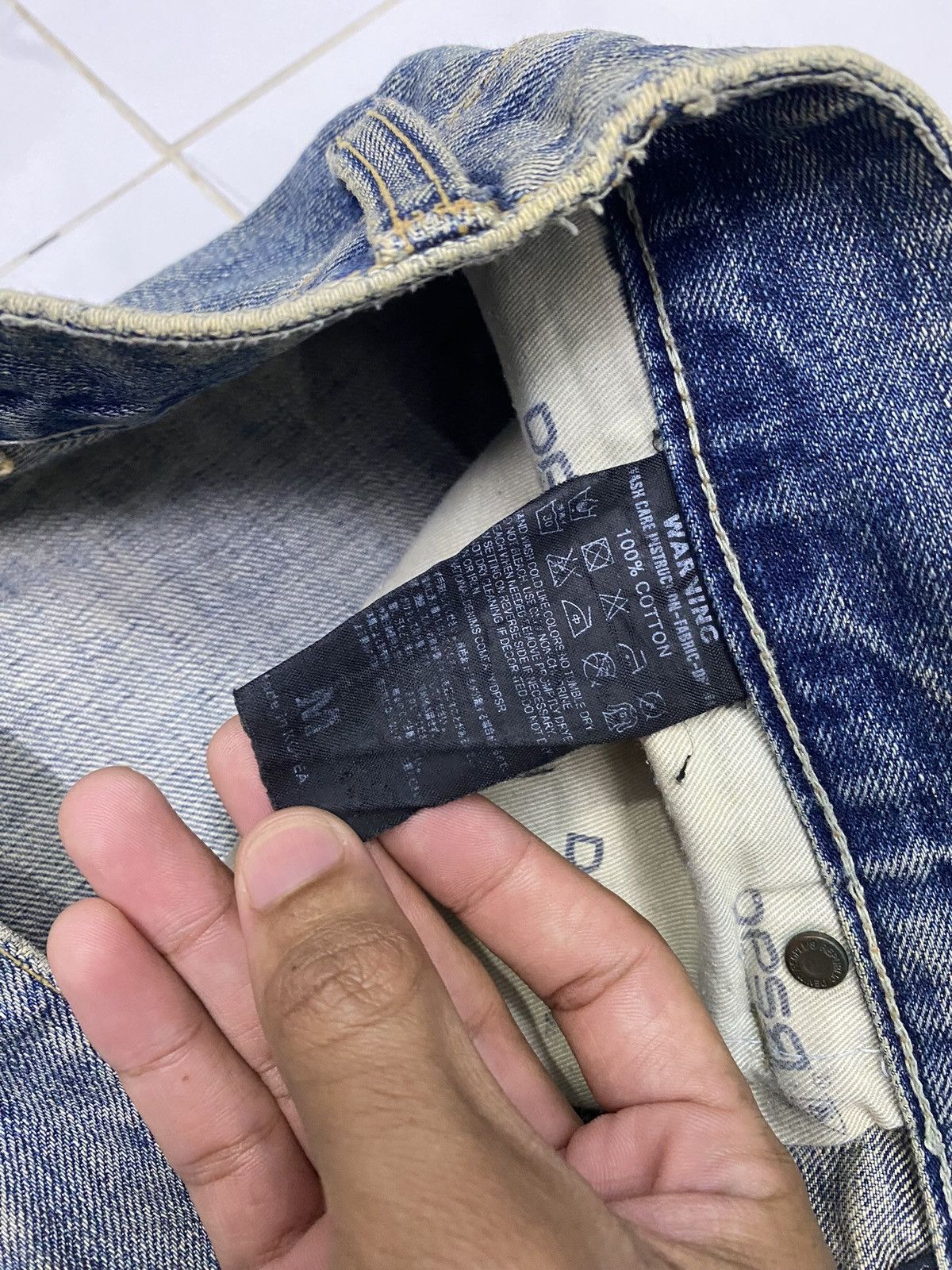 Prps VINTAGE DPSR JAPAN BRAND DISTRESSED DENIM JEANS CROPPED Size US 34 / EU 50 - 8 Thumbnail