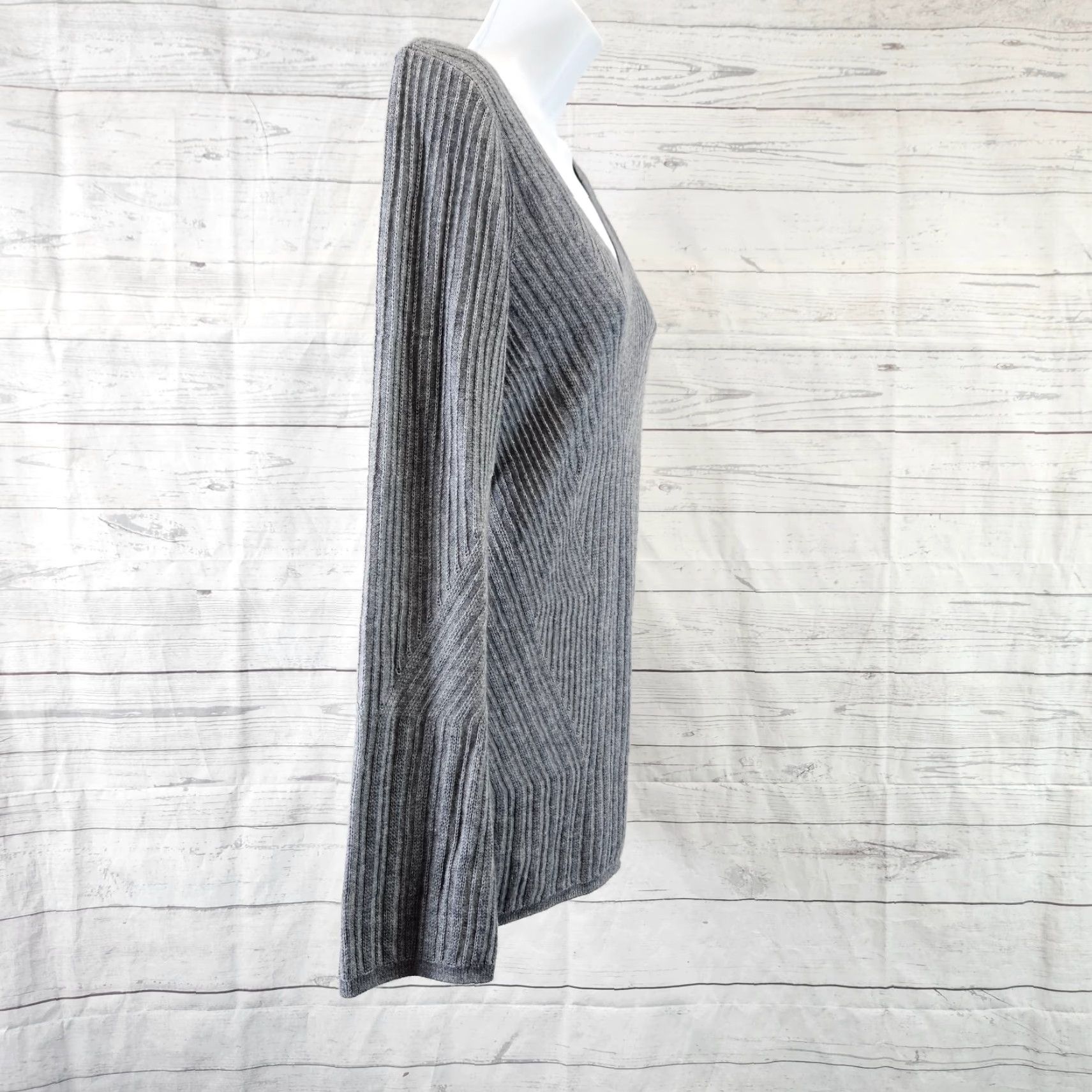 Vintage Krimson Klover Sweater Sz Medium Gray Wool Blend Long Sleeve Scoop Neck Womens Size M / US 6-8 / IT 42-44 - 3 Thumbnail