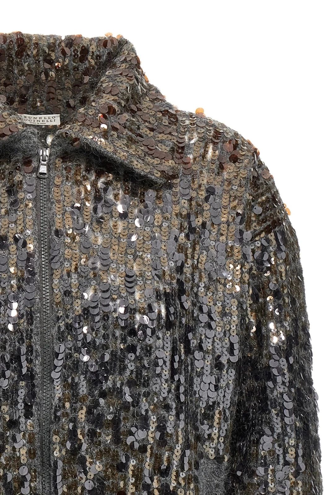 Brunello Cucinelli BRUNELLO CUCINELLI Gray Wool Embroidered Jacket New Size XXS / US 00 / IT 34 - 3 Thumbnail