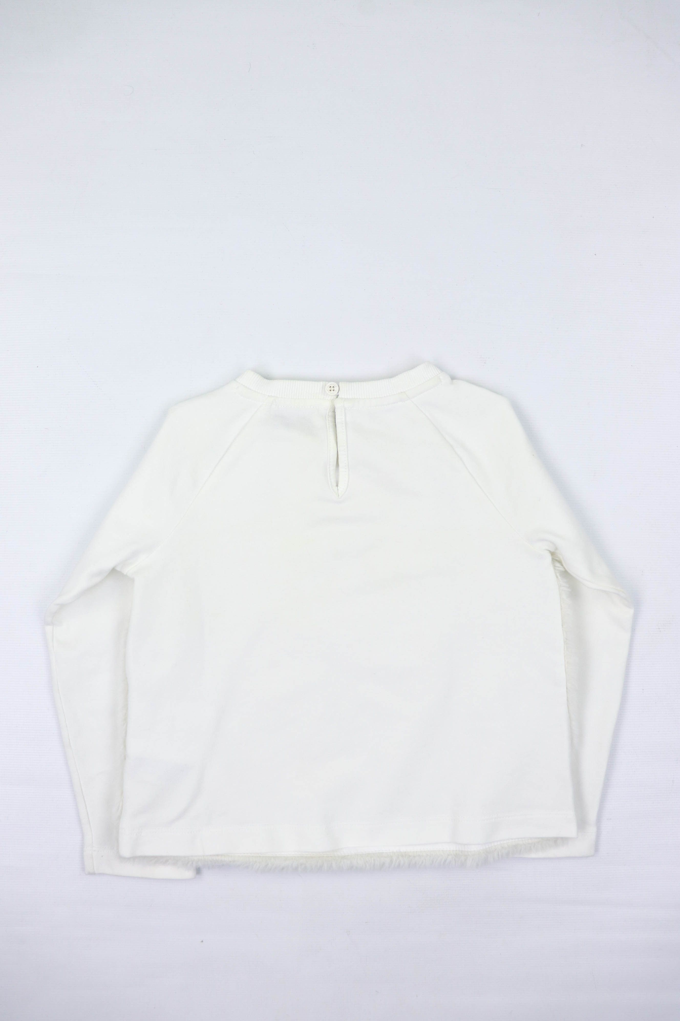 Moncler Moncler Girls Kids Faux Fur Front White Cotton Long Sleeve Size XXS / US 00 / IT 34 - 2 Thumbnail