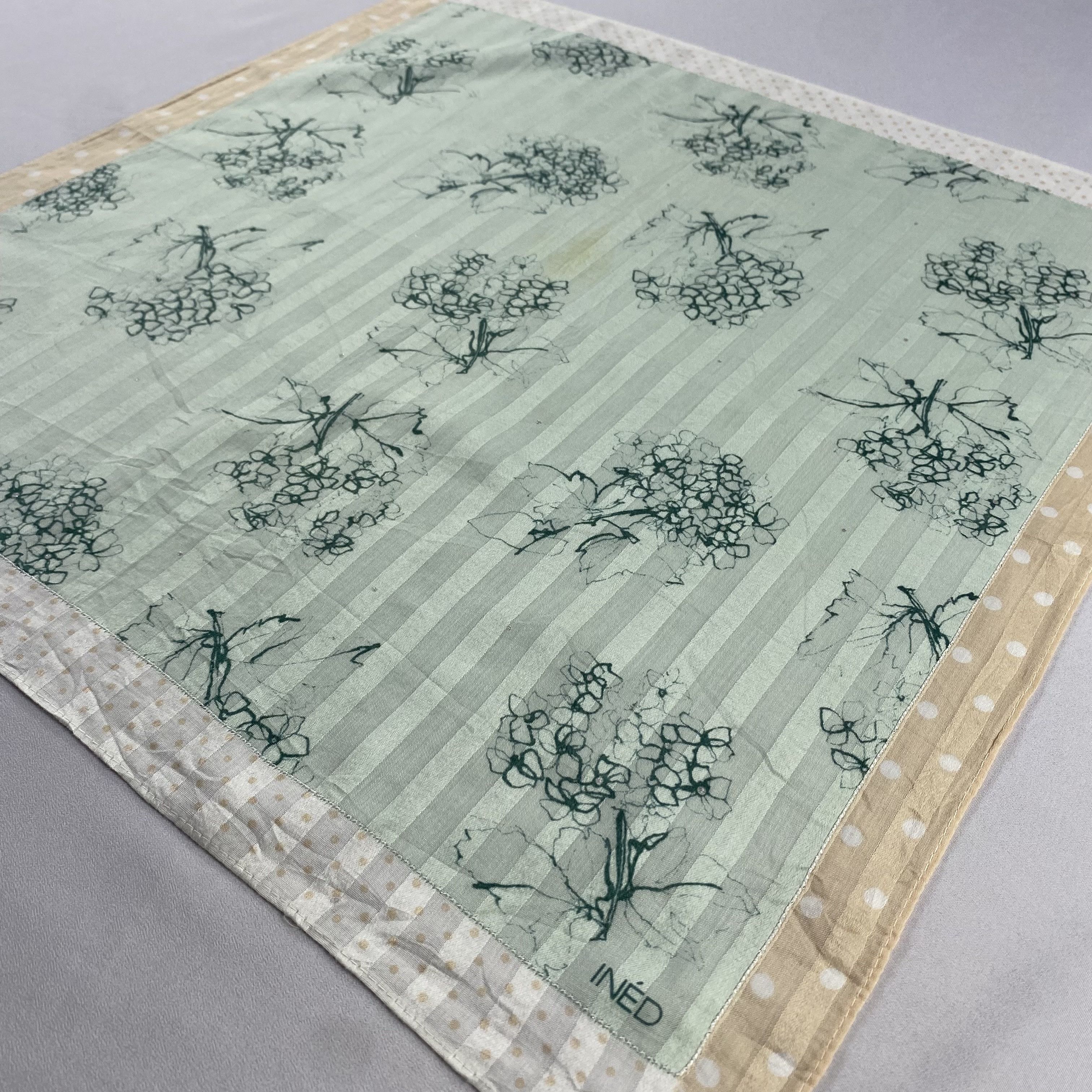Vintage Ined Bandana/ Handkerchief / Neckerchief-P1670 Size ONE SIZE - 2 Thumbnail
