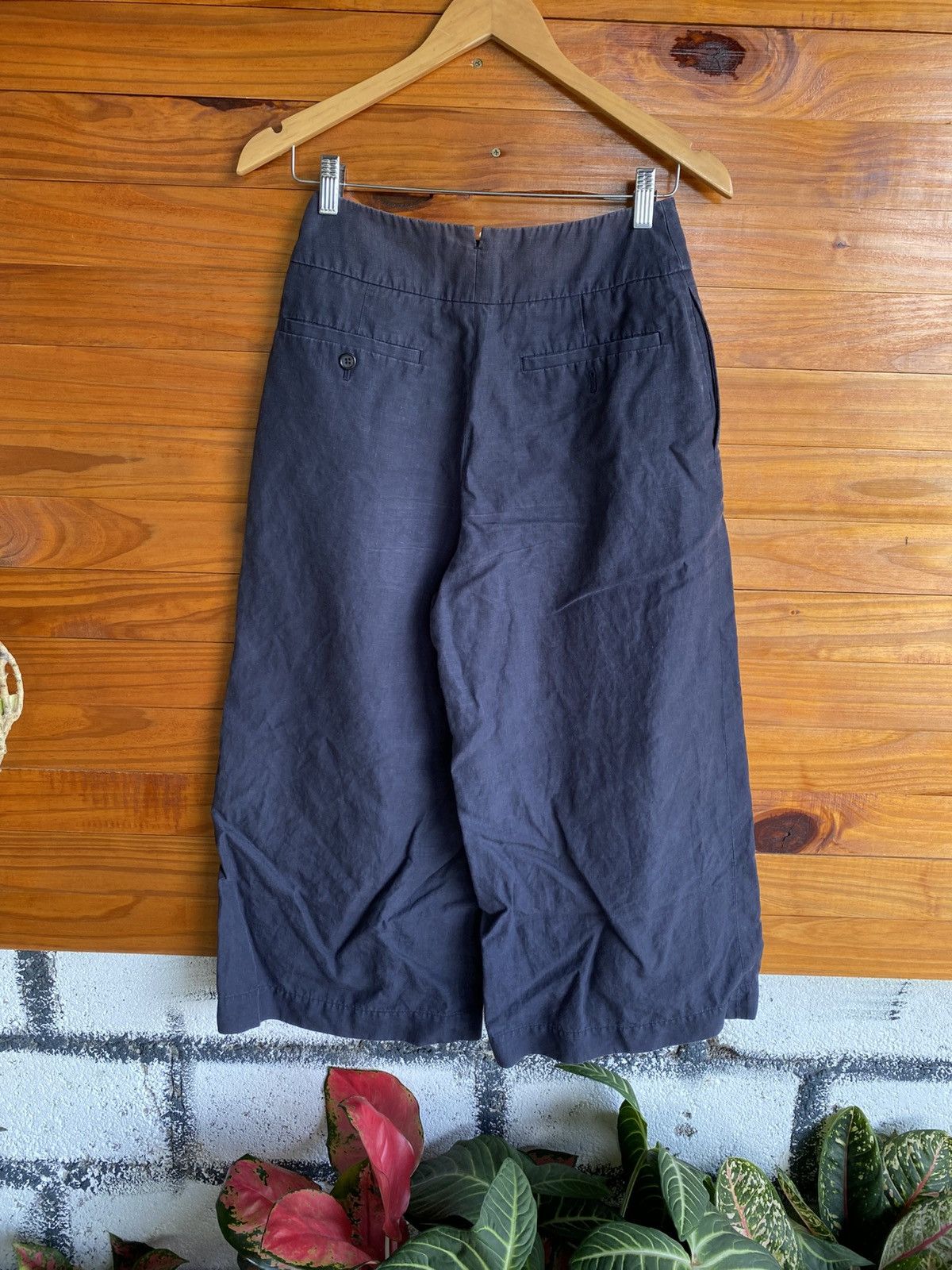 Margaret Howell Margaret Howell Navy Linen Wide Pants | Japanese Minimalist Size 27" / US 4 / IT 40 - 10 Thumbnail