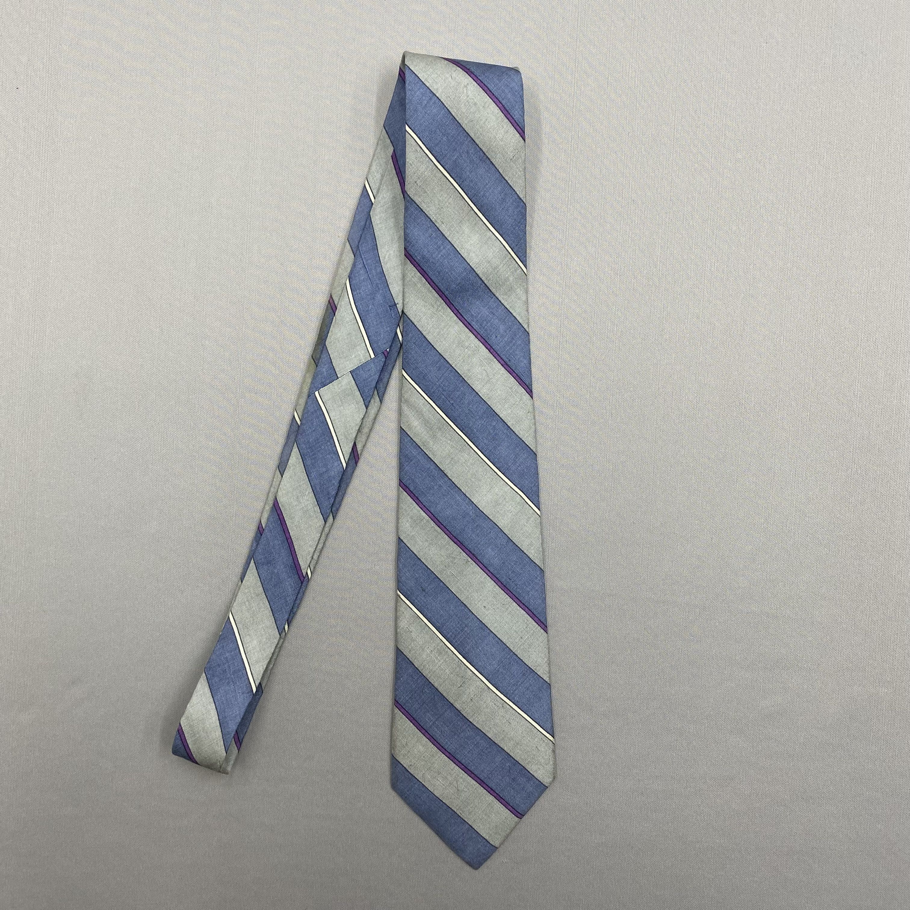 Japanese Brand Vintage Yves Saint Laurent SILK Necktie Cravate Pure Silk Size ONE SIZE - 3 Thumbnail