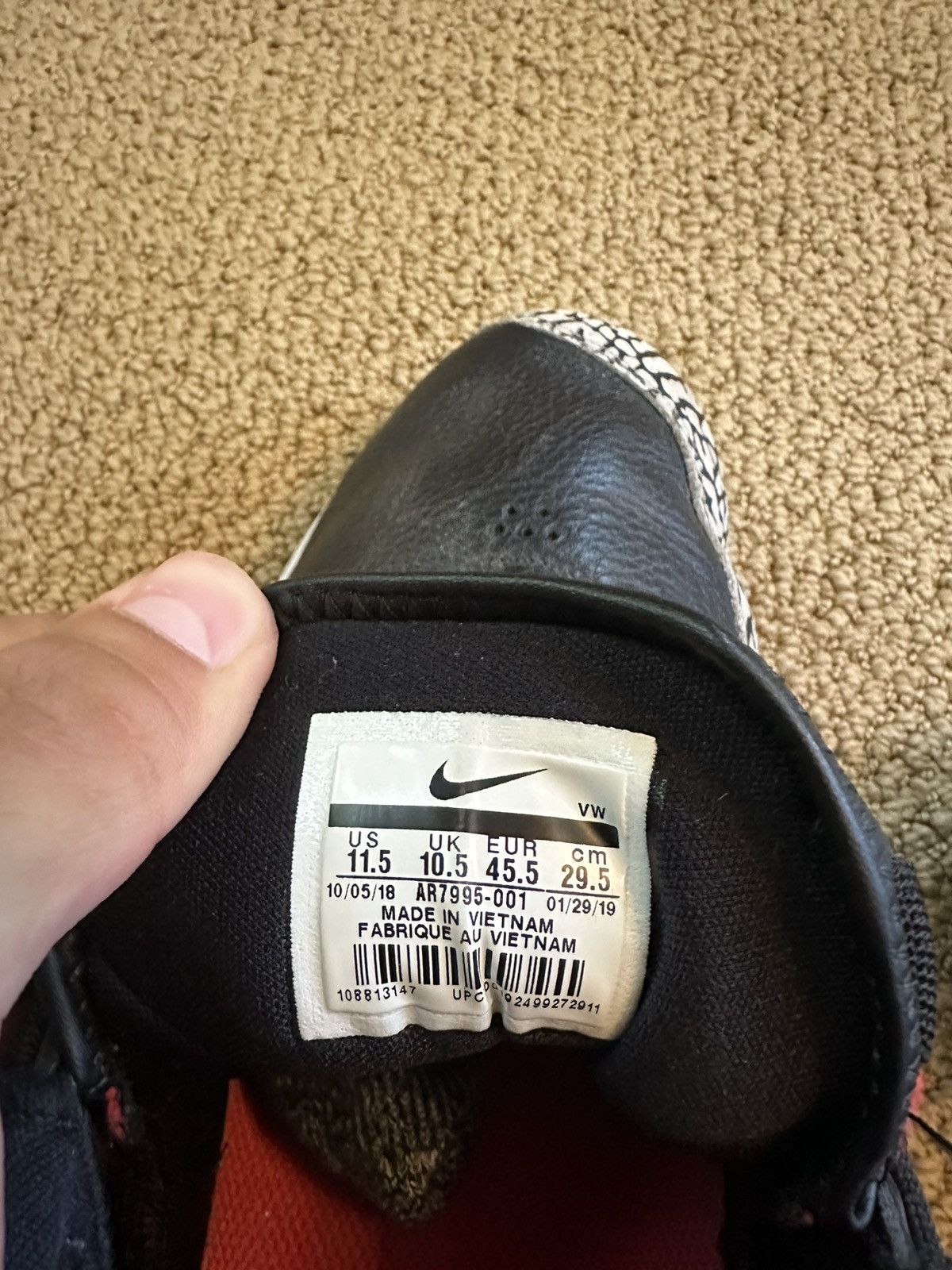 Jordan Brand Jordan Black Cement Golf Shoes Size US 11.5 / EU 44-45 - 4 Thumbnail