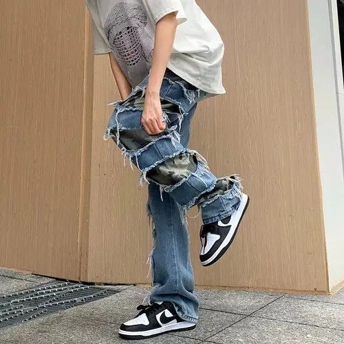 Jean Stacked Ripped Jeans Size US 32 / EU 48 - 2 Thumbnail