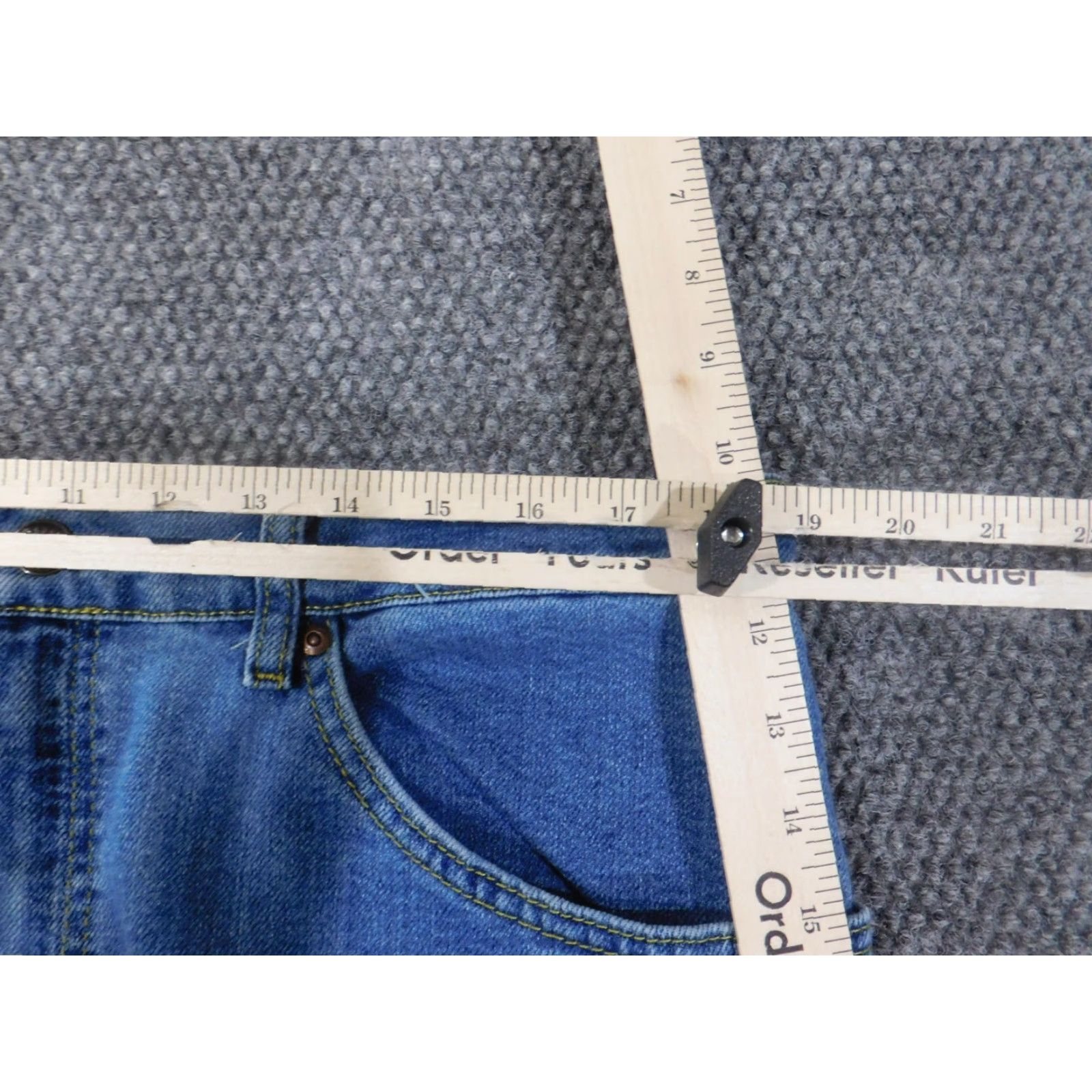Lee Lee Jeans Men 38x30 Regular Fit Straight Denim Workwear Cotton Blue United States Distressed Pockets Zipper 30in Inseam Jeans Men Size US 38 / EU 54 - 3 Thumbnail